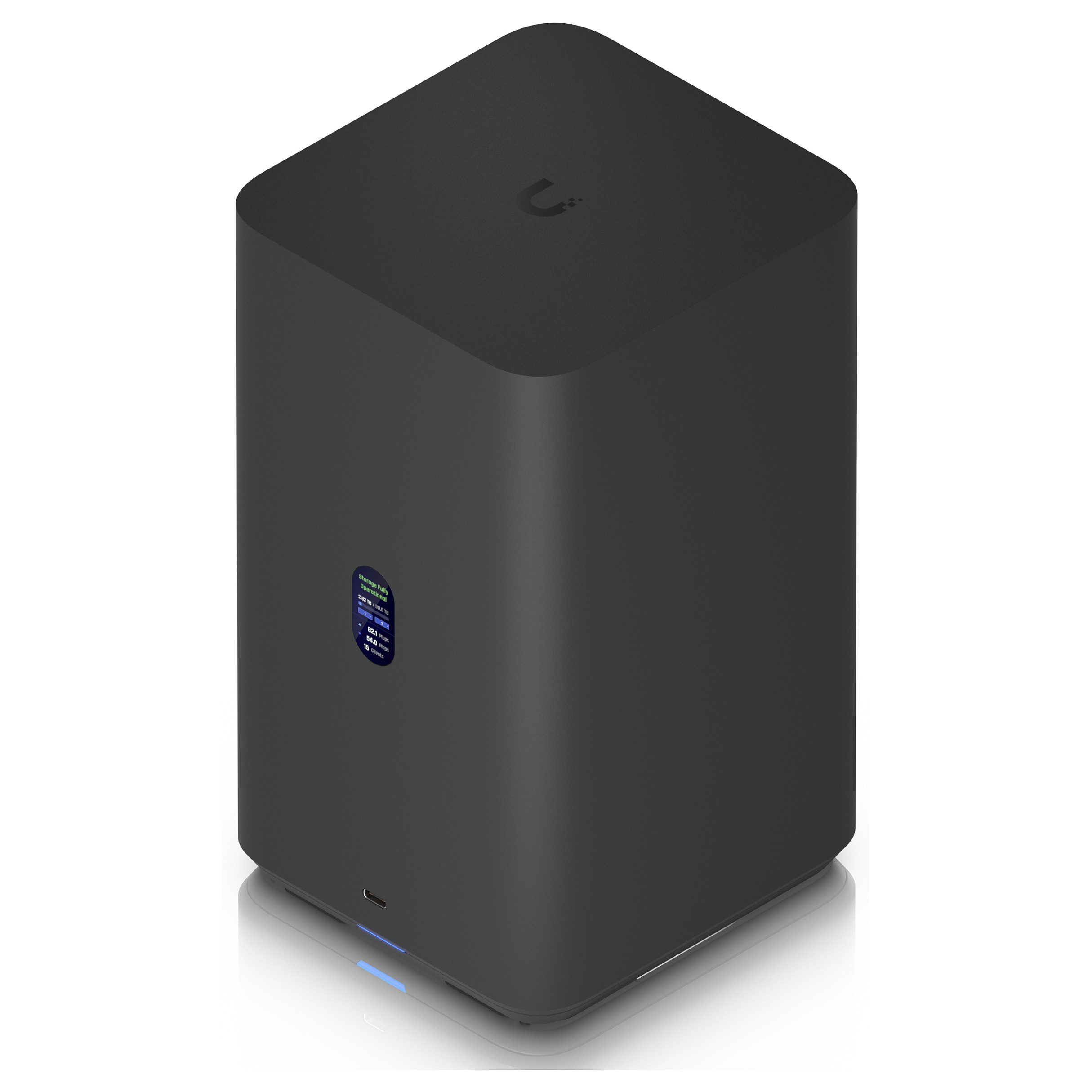 Ubiquiti UniFi UNAS-2-B – 2-Bay NAS, 2x SATA HDD, RAID 1, 2.5GbE, USB-C, PoE++, UniFi Drive Private Cloud 8