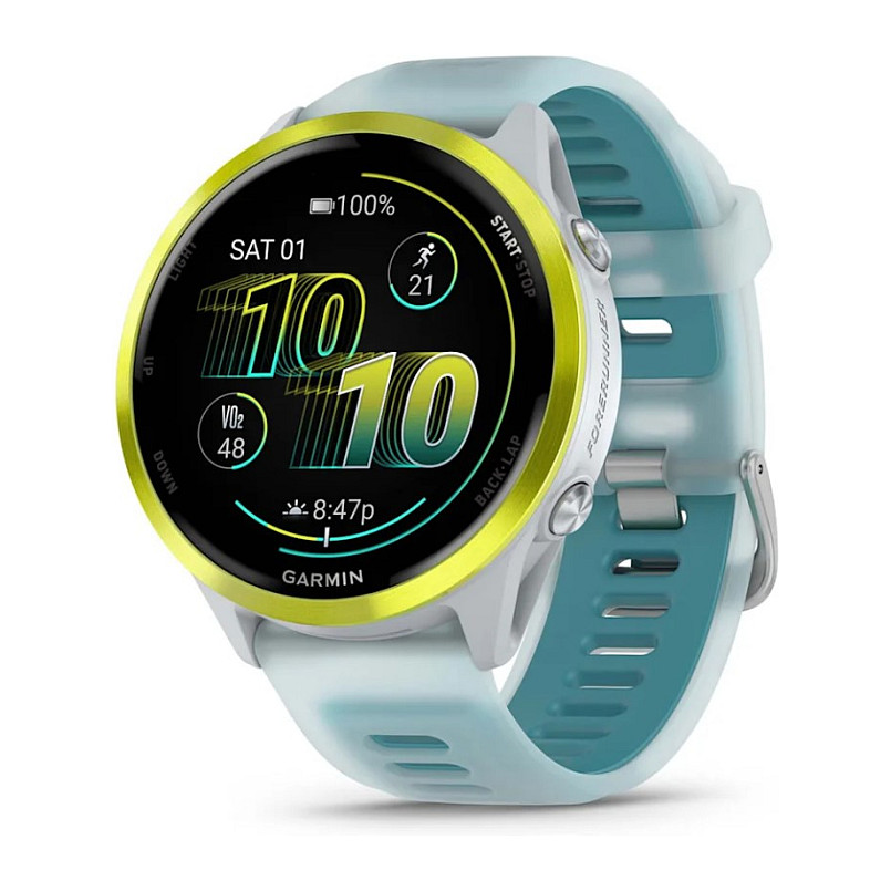 Orë e mençur Garmin Forerunner 570, 47mm, AMOLED 1.4", GPS, 8GB, 5 ATM – Verdhë/Blu