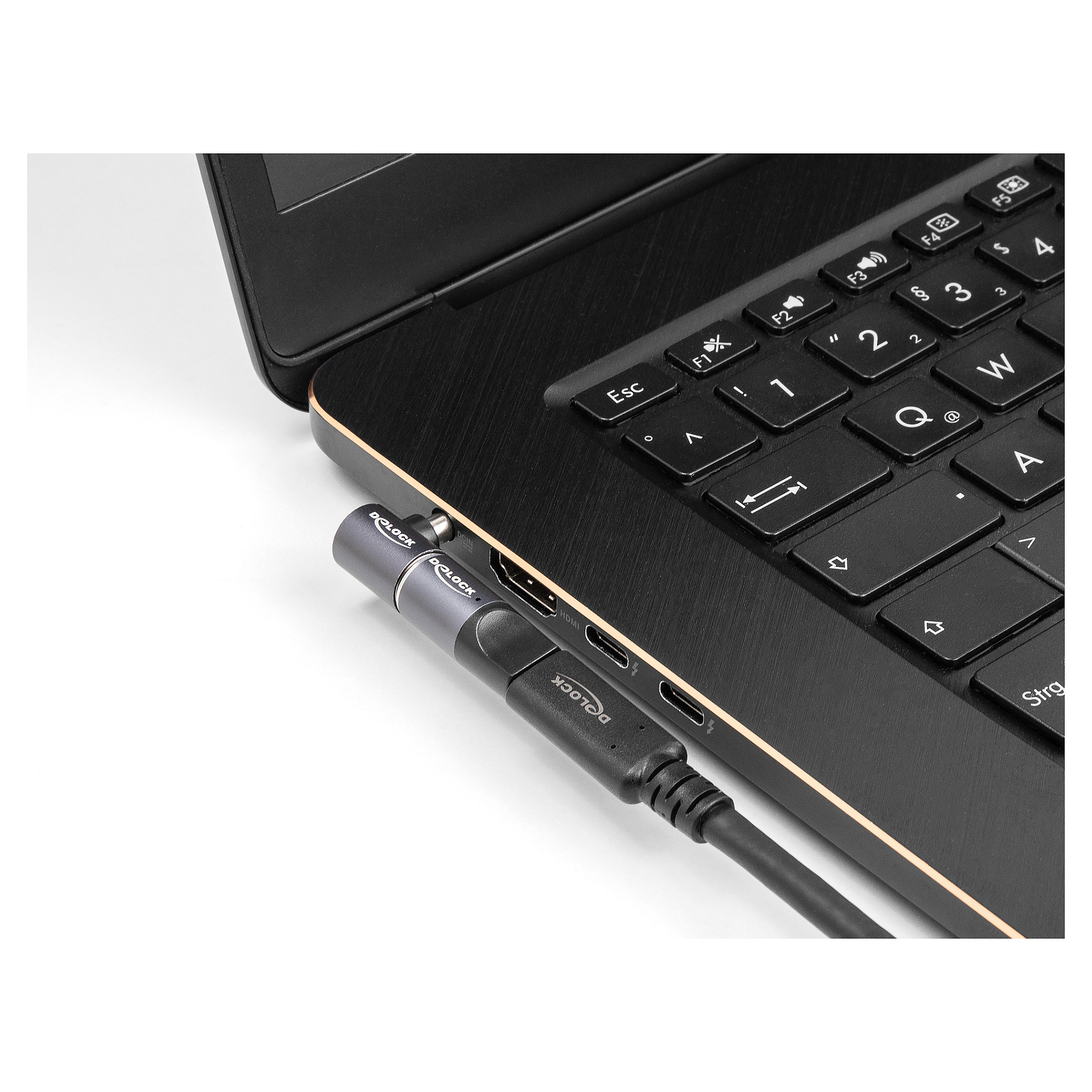 Adapter Karikimi DeLOCK 80782 / USB Type-C Femër në Lidhës Magnetik 8-Pin / 20 V / 3 A - Zezë 2