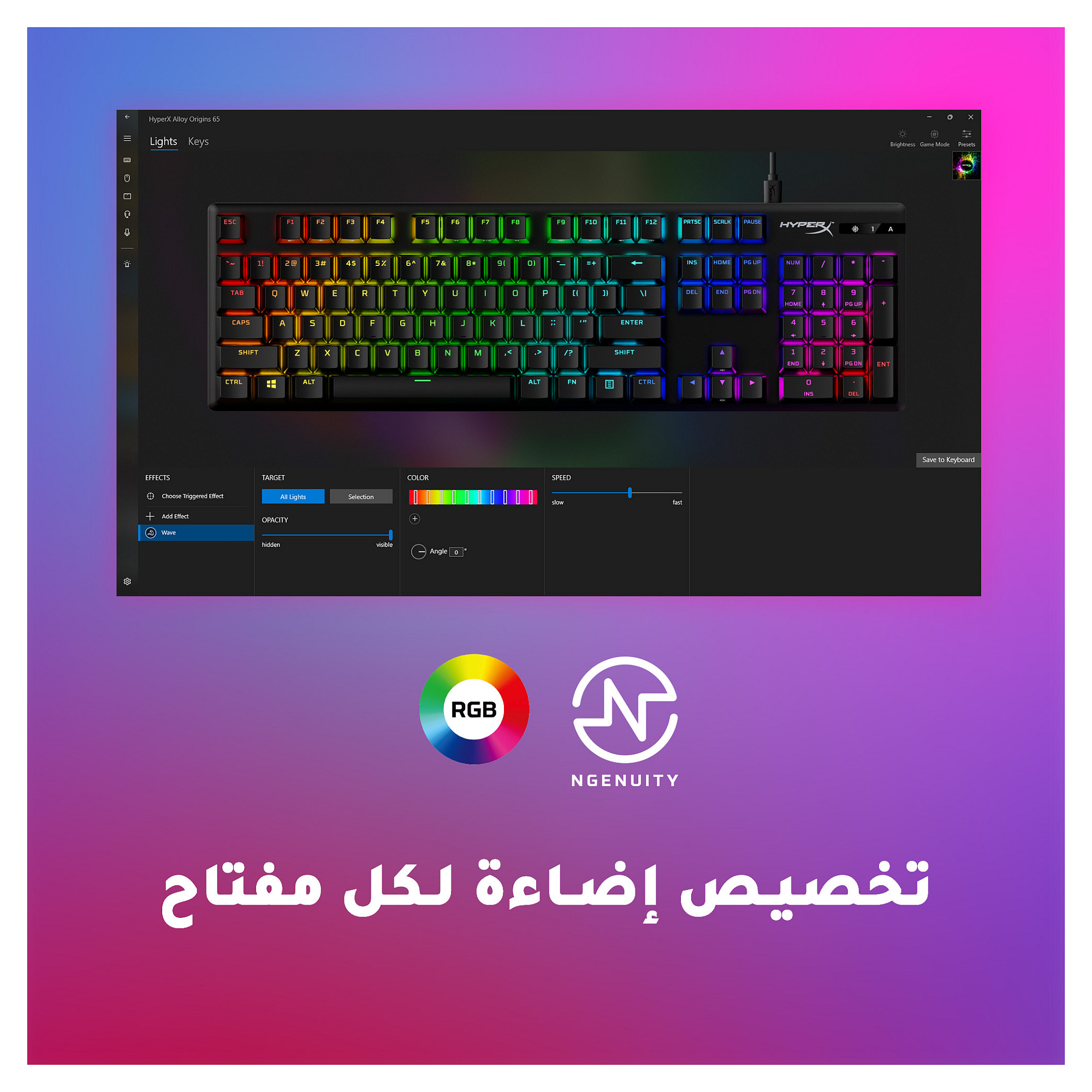 Tastierë Gaming HyperX Alloy Origins, Wired, HX Red, QWERTZ (DE), Mekanike, Full-Size, USB, RGB - Zezë 5