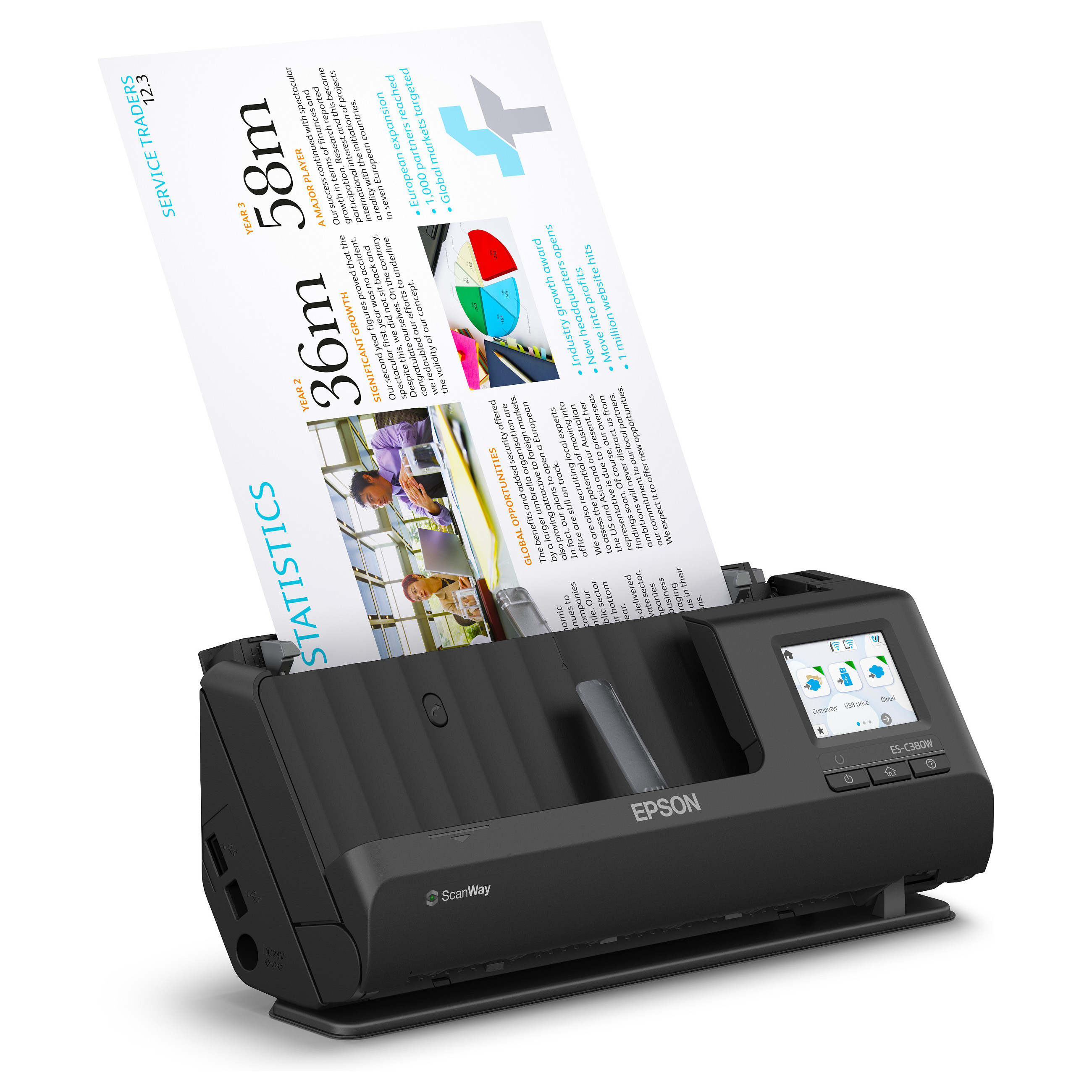 Skaner EPSON WorkForce ES-C380W A4 thumbnail 4