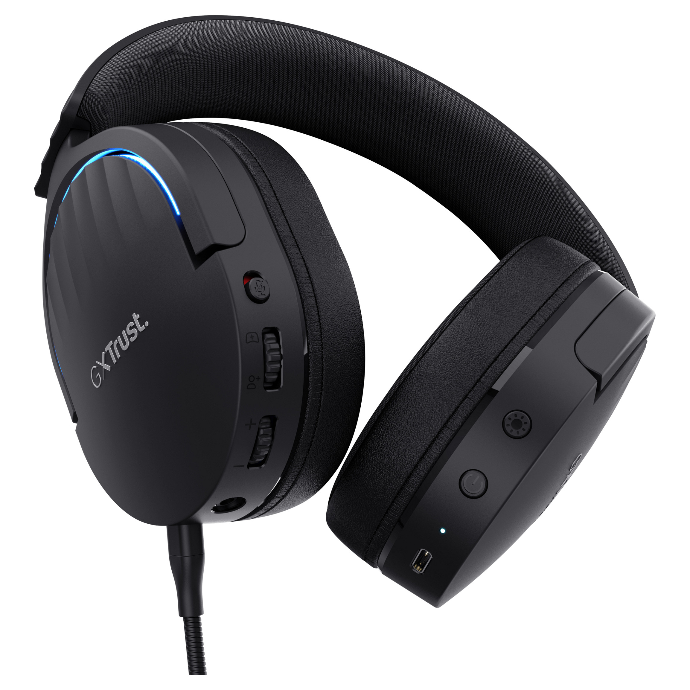 Kufje Gaming Trust GXT 491 Fayzo, 50mm, Wireless & Wired, 2.4GHz, Bluetooth, 7.1, RGB - Zezë 4