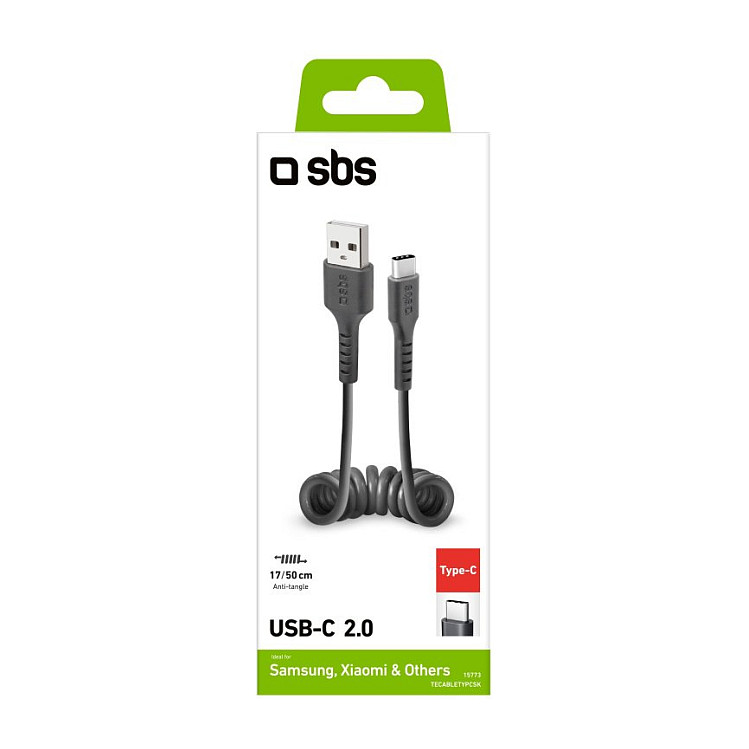 Kabllo USB SBS TECABLETYPCSK / USB-A në USB-C / USB 2.0 / 0.5m – Zezë thumbnail 3