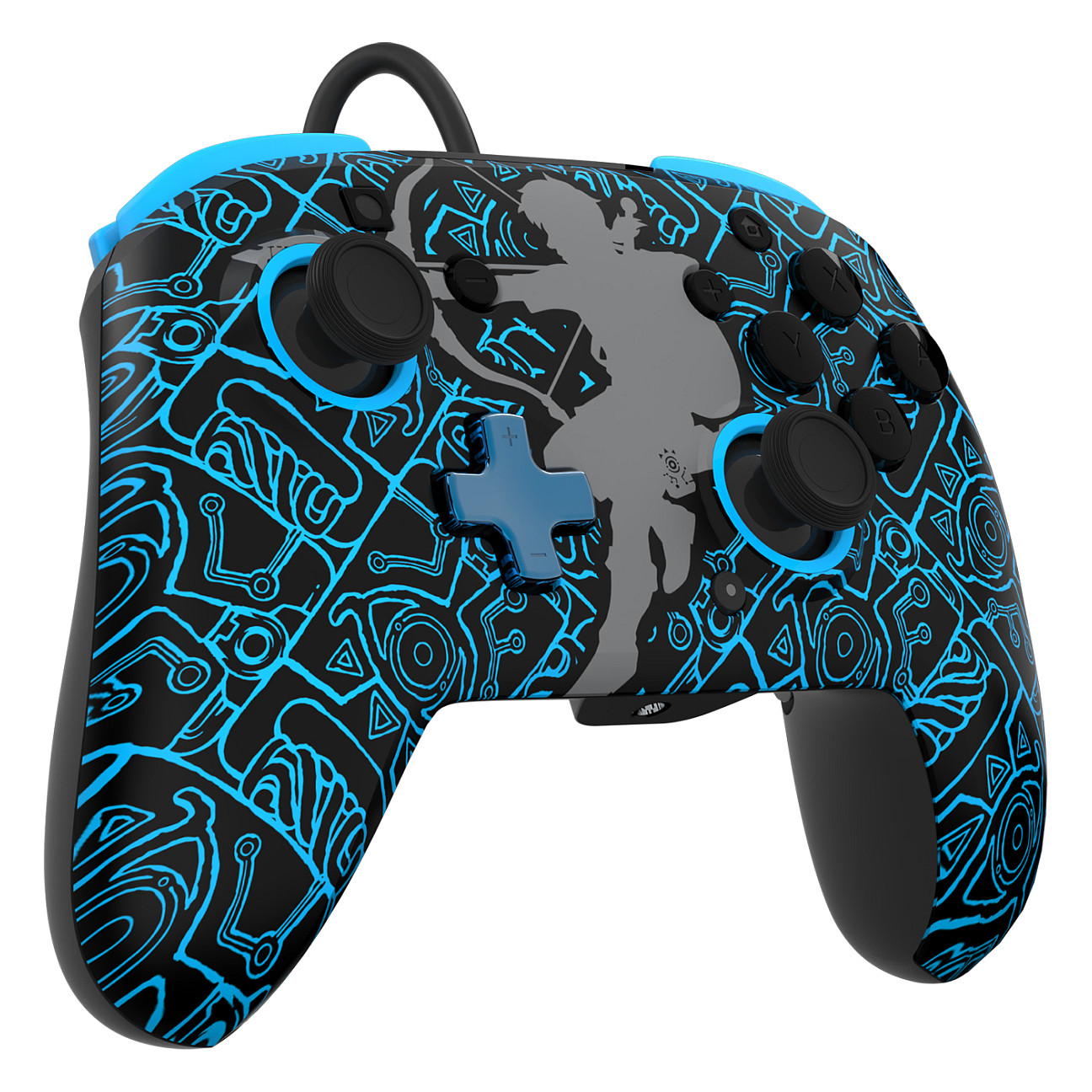 Kontroller Nintendo PDP Rematch GLOW Sheikah Shoot Switch - Blu 2