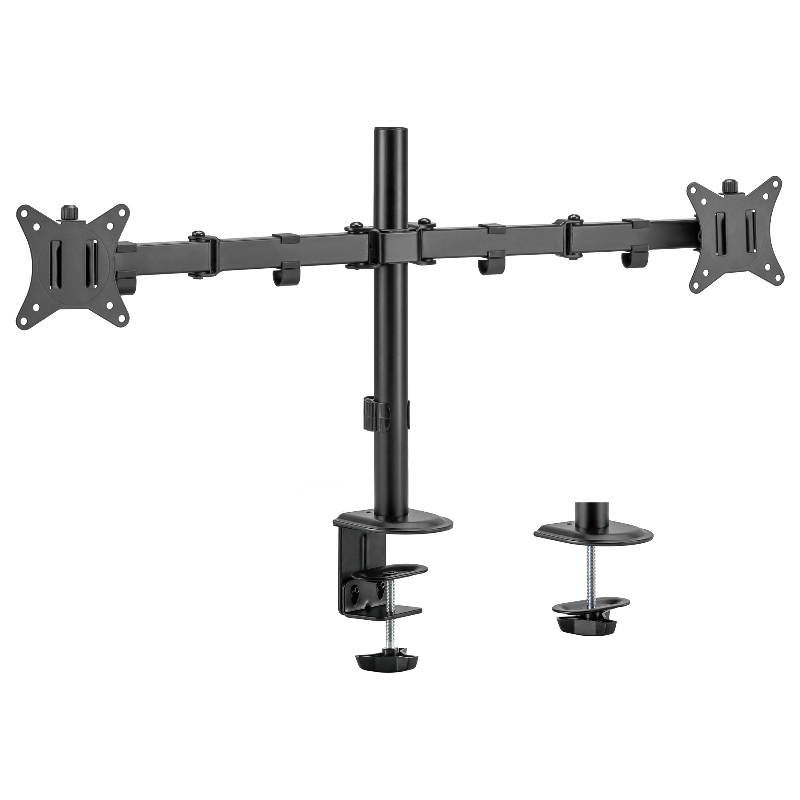 Mbajtëse për Monitor Equip 650157 / 2 Monitorë / 17–32" / deri 9kg për Monitor / VESA 75x75 & 100x100 / Full Motion / Rotacion 360° - Zezë 2