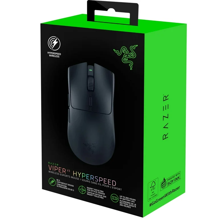 Mousë Gaming Razer Viper V3 HyperSpeed, Wireless, 30000 DPI, i zi 2