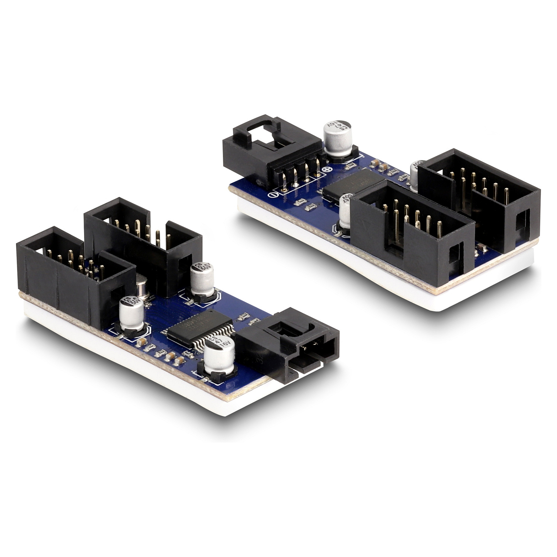 Hub USB DeLOCK 61100 / Input USB 2.0 4-Pin / Output 2x USB 2.0 9-Pin / 480Mbps - Zezë/Blu 2