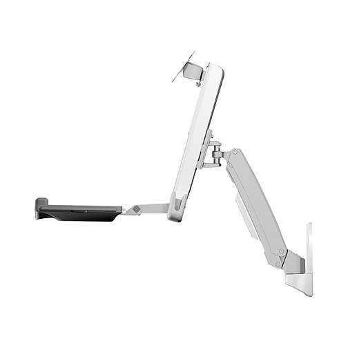 Mbajtëse për Monitor ICY BOX IB-MS600-W , 1 Monitor , deri 24" , deri 8kg , për mur , hapësirë për tastierë dhe maus , VESA 75x75 & 100x100 - Argjend/Bardhë 4