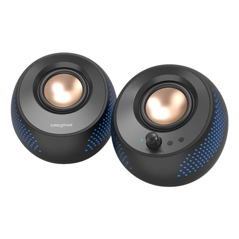 Altoparlant Creative Pebble X / 2.0 / 15W RMS / USB-C / Bluetooth / RGB - Zezë 3