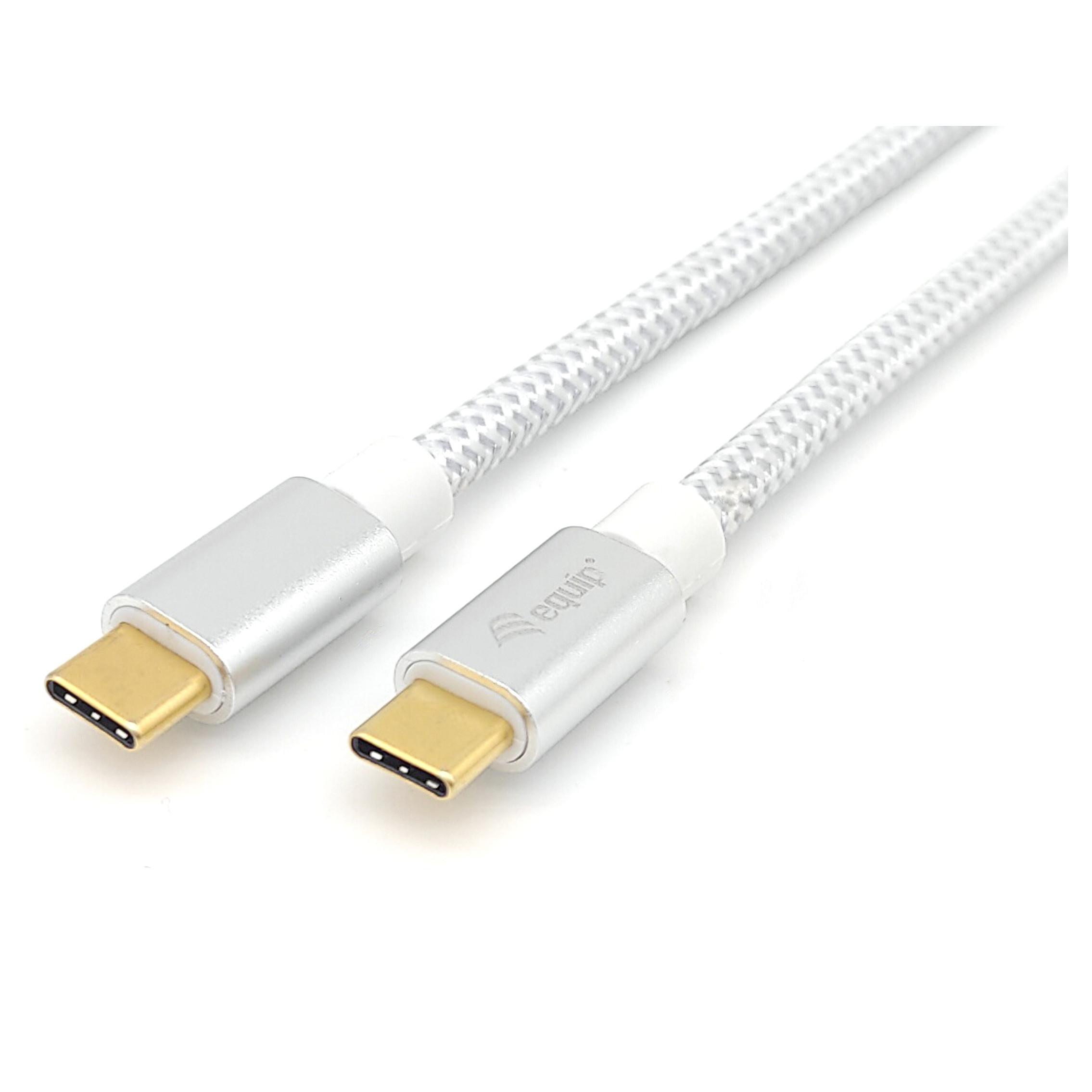 Kabllo USB / USB-C 3.2 / Equip / C–C / 0.5m / 5A / 4K60Hz - Bardhë
