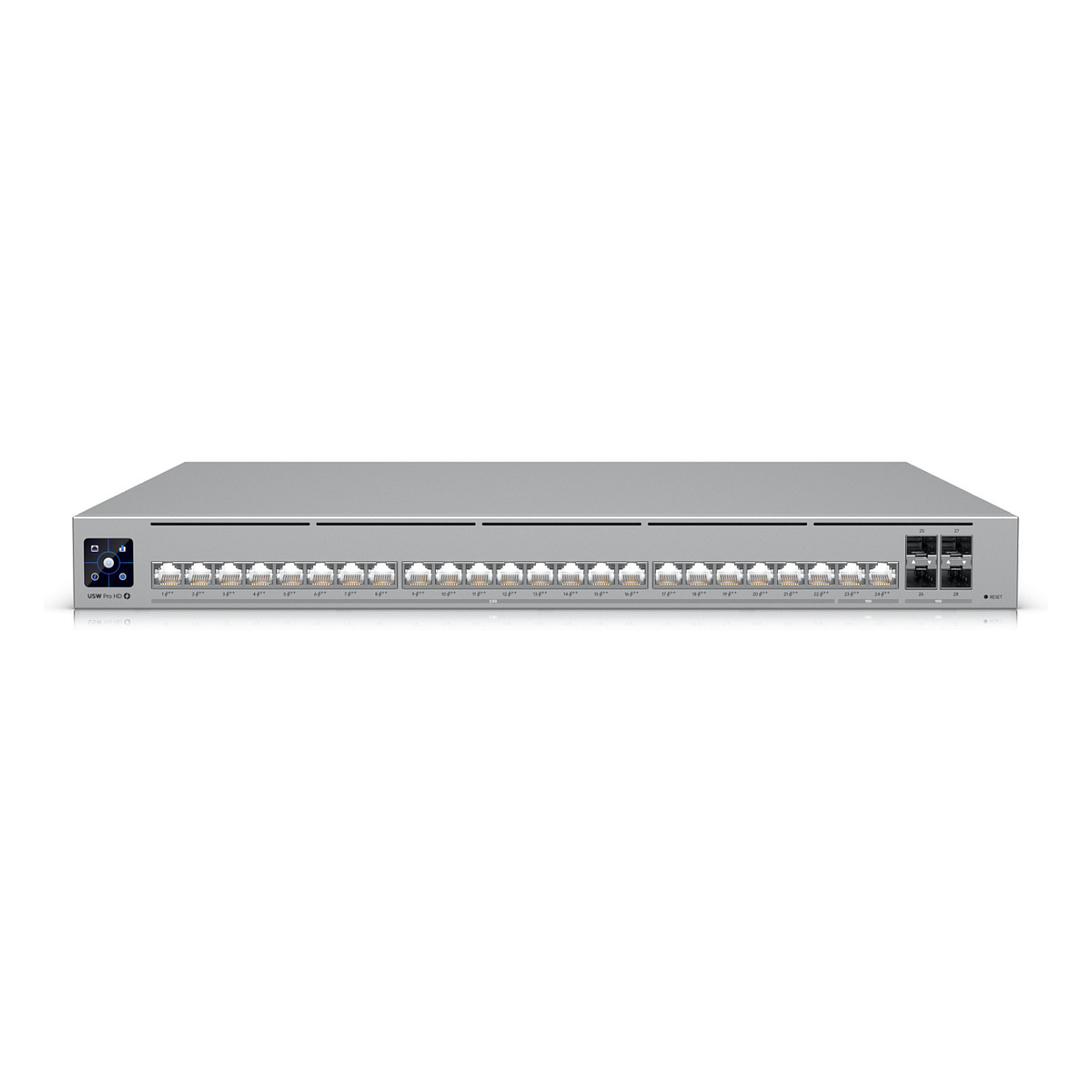 Ubiquiti UniFi USW-PRO-HD-24-POE Layer 3 Managed Switch – 28 Port, 24x PoE++, 4x SFP+ 10G, 600W