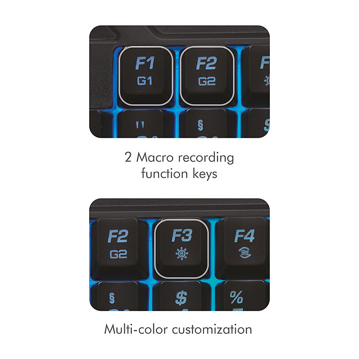 Tastierë Gaming LogiLink ID0181 / One-Hand / Mini / Wired / USB / Rainbow LED / 2 Taste të Programueshme - Zezë 9