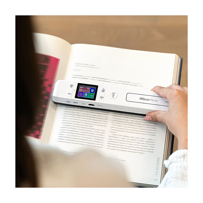 Skaner I.R.I.S. IRIScan Book 7, A4, 1050DPI, CIS, USB-C, MicroSD - Bardhë 3