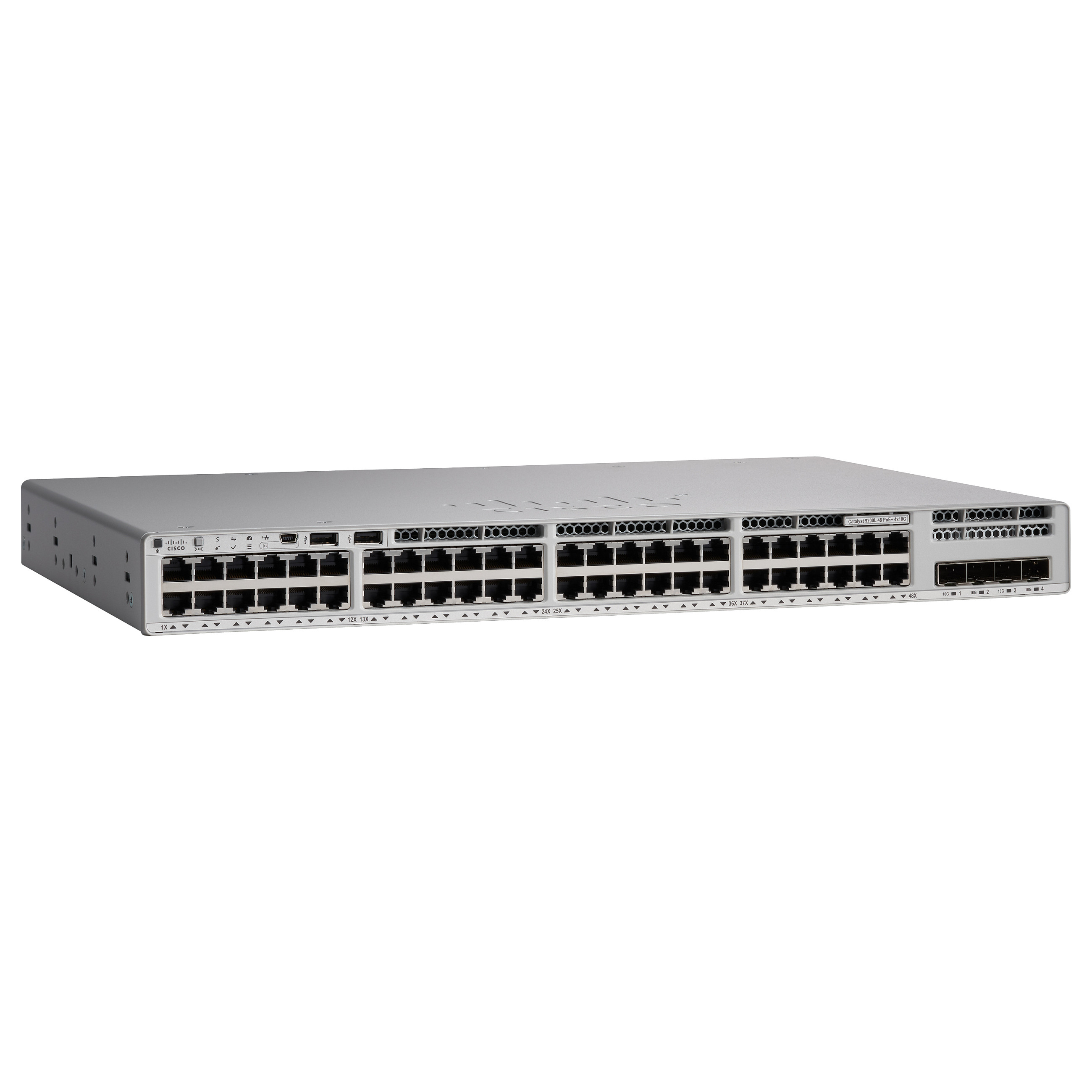Cisco Catalyst C9200L-48P-4G-E 48-Port Gigabit PoE+ Managed Network Switch with 4x1G SFP Uplinks, StackWise-80 & Network Essentials License