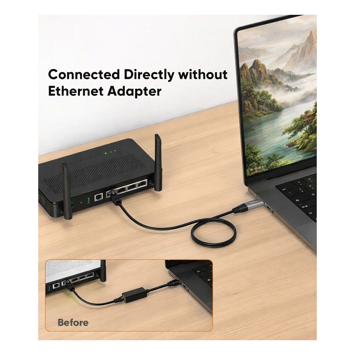 Kabllo për Rrjet EQUIP 133102, USB-A/USB-C në RJ45, Gigabit Ethernet, 2m - Zezë 7