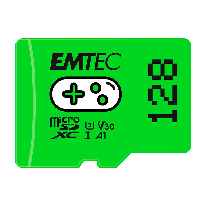 Kartë Memorie SD CARD Emtec m128GB UHS-I U3 V30 A1 Gaming Green