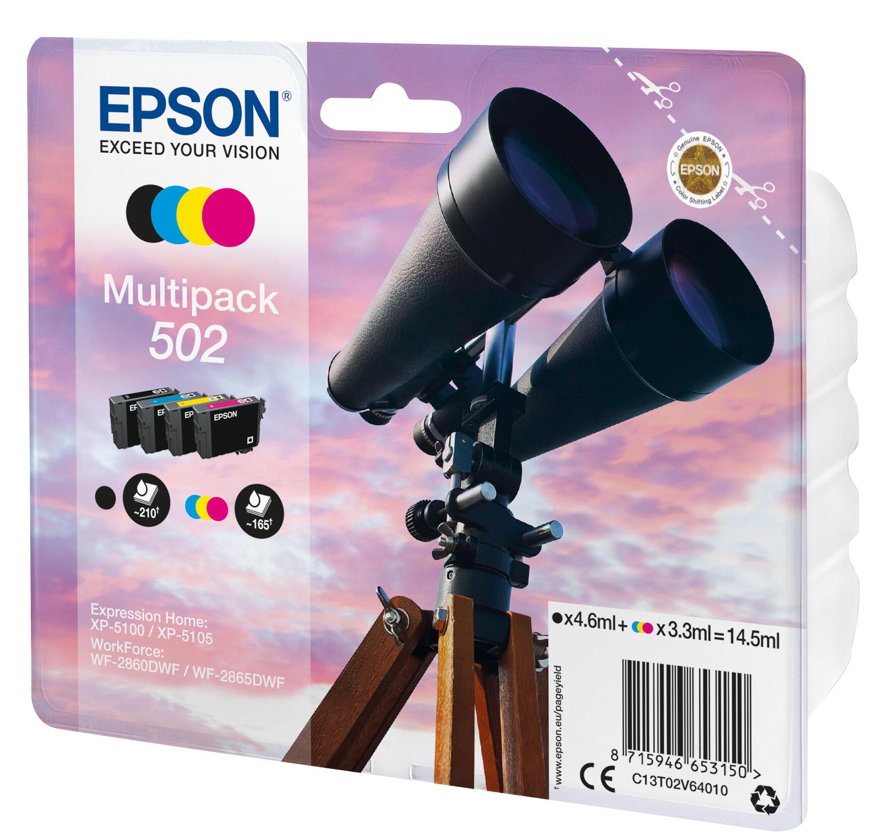 INK Epson 502 / C13T02V64010 / 210 faqe / BK,C,M,Y Multipack thumbnail 2