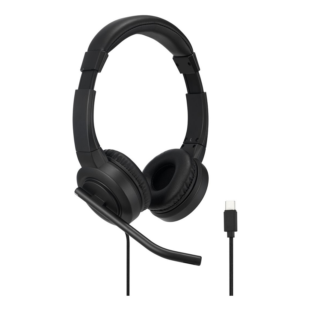 Kufje me kabllo Kensington H1000, On-Ear, Wired, USB-C, 40mm, Mikrofon me anulim zhurme – Zezë