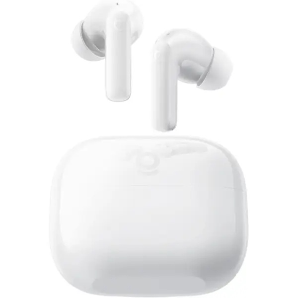 Kufje pa kabllo Baseus Bass BP1 NC / In-Ear / Bluetooth 6.0 / 12 mm / ANC / Multipoint / 4 Mikrofona / Low Latency – Bardhë