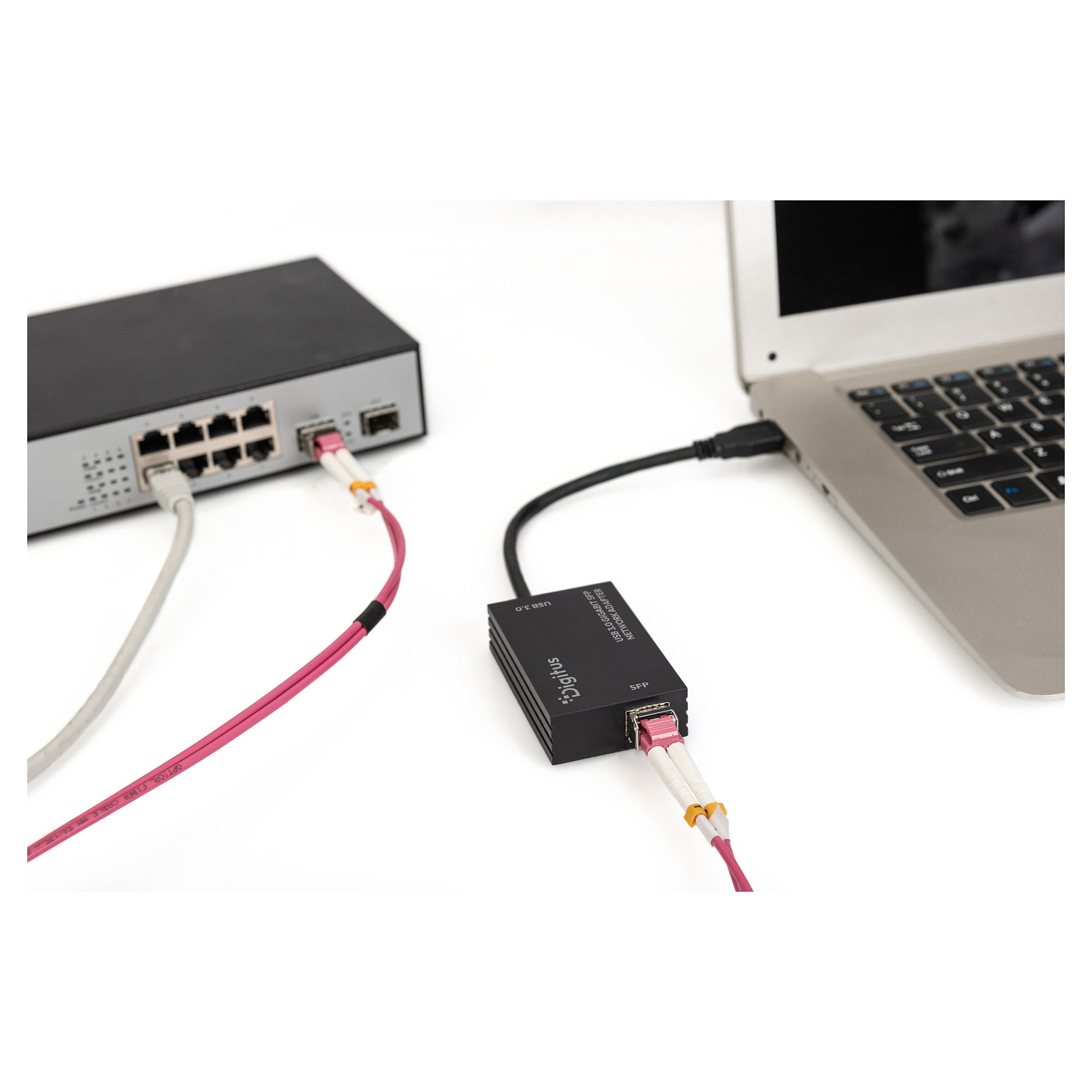 Adapter Rrjeti DIGITUS DN-3026-1, Gigabit SFP, USB 3.0, 1× SFP - Zezë 2