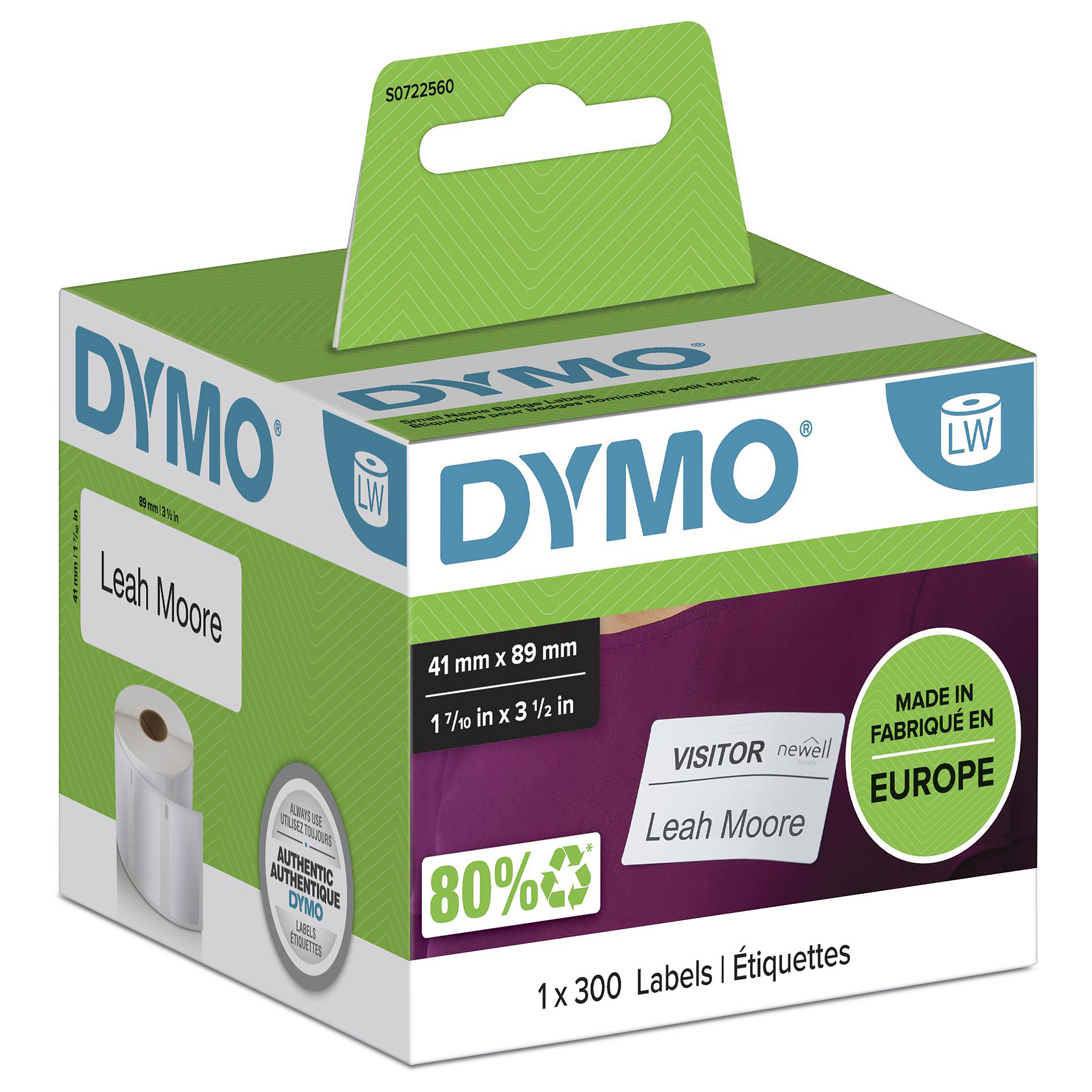 DYMO LetraTag S0721620 / 91202 / Shirit Etiketash Plastik / 12mm × 4m / E Verdhe / Shkrim i Zi 8