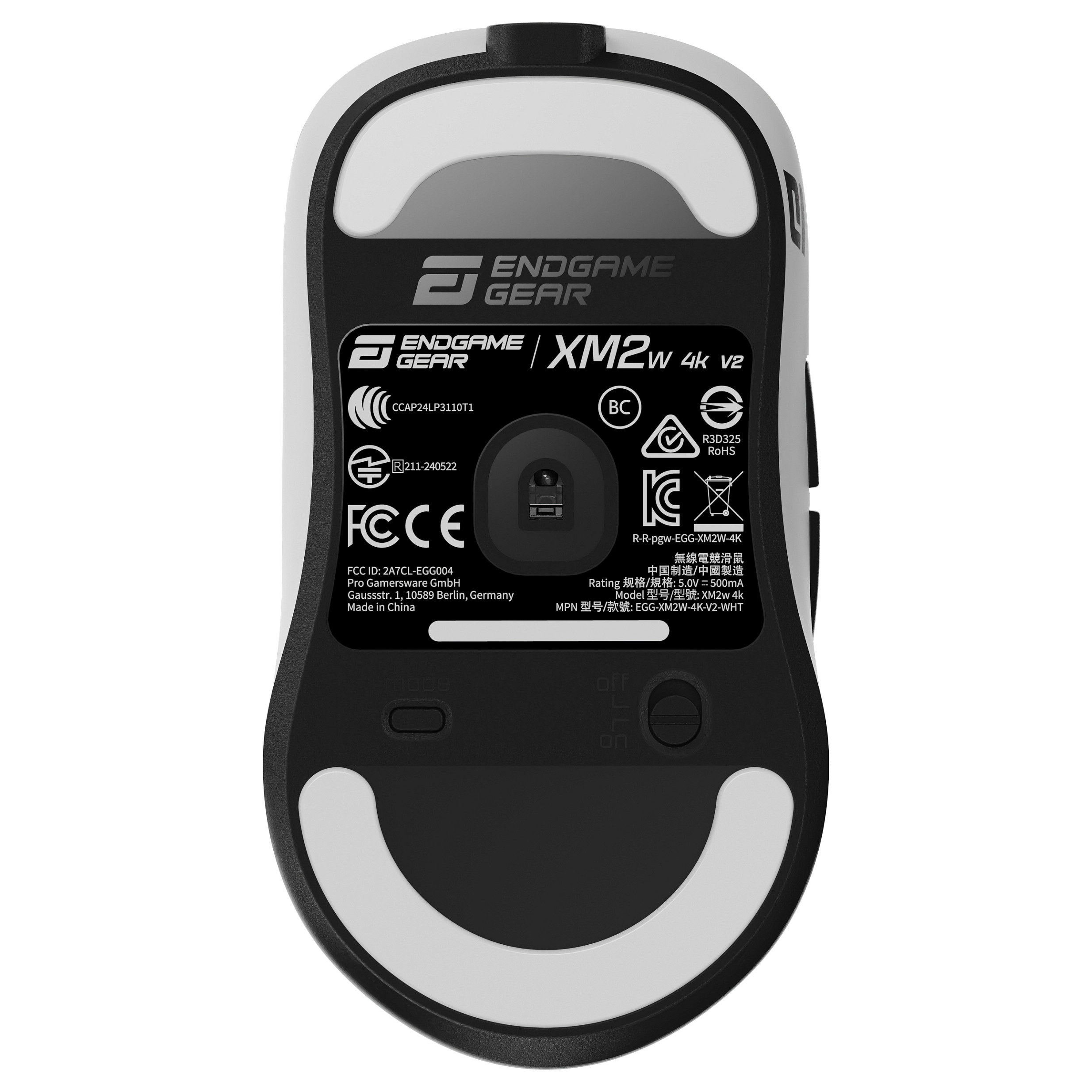 Maus Gaming Endgame Gear XM2w 4K v2 / Wireless / PixArt PAW3950 / 30.000 DPI / 4000Hz / 6 Butona / 2.4 GHz - Bardhë 9