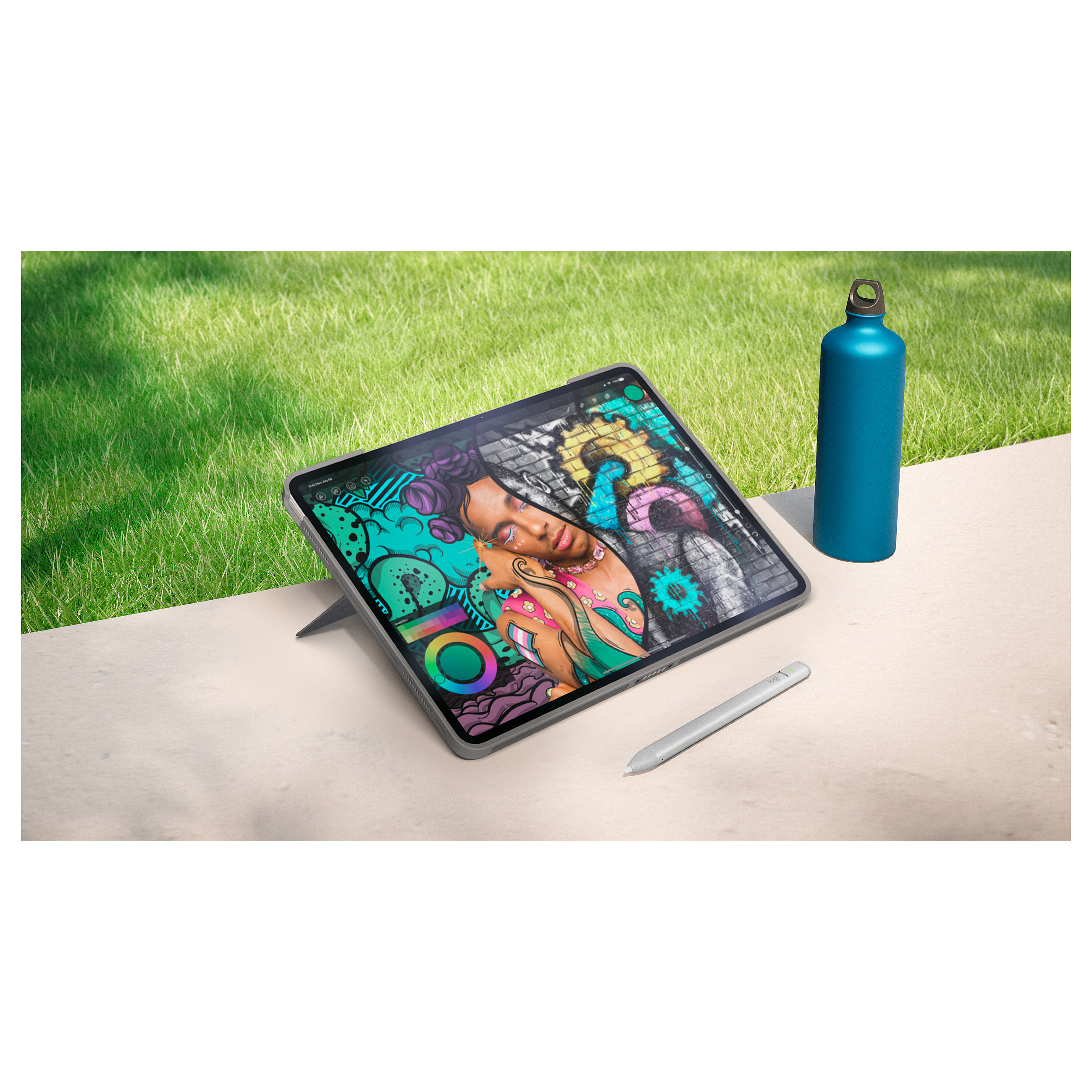 Aksesorë për Tablet Logitech Combo Touch / iPad Air 13" M2 / QWERTY / UK English / Trackpad / Smart Connector / Backlit - Gri 3