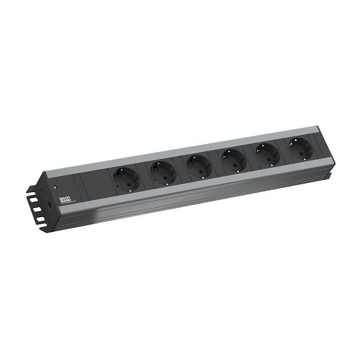 Bachmann Professional Power Strip 19" / 6× Schuko / 2m / 3680W – Black 2
