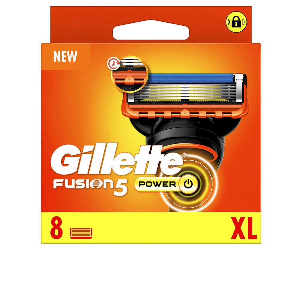 Koka zëvendësuese për makinë rroje Gillette Fusion Power / 5 PowerGlide Blades / Lubrastrip / Precision Trimmer / 8 Copë