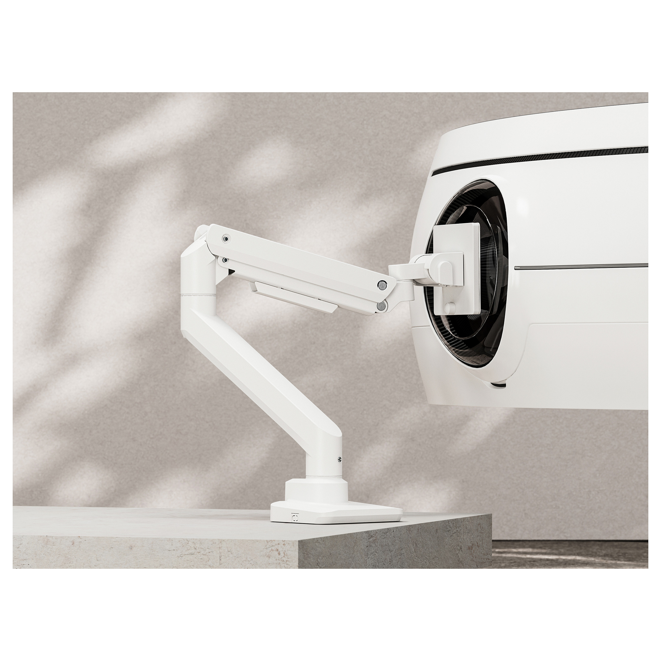 Mbajtëse për Monitor Equip 650181 / 1 Monitor / 17–49" / deri 20kg / VESA 75x75 & 100x100 / Gas Spring / Rotacion 360° - Bardhë 10