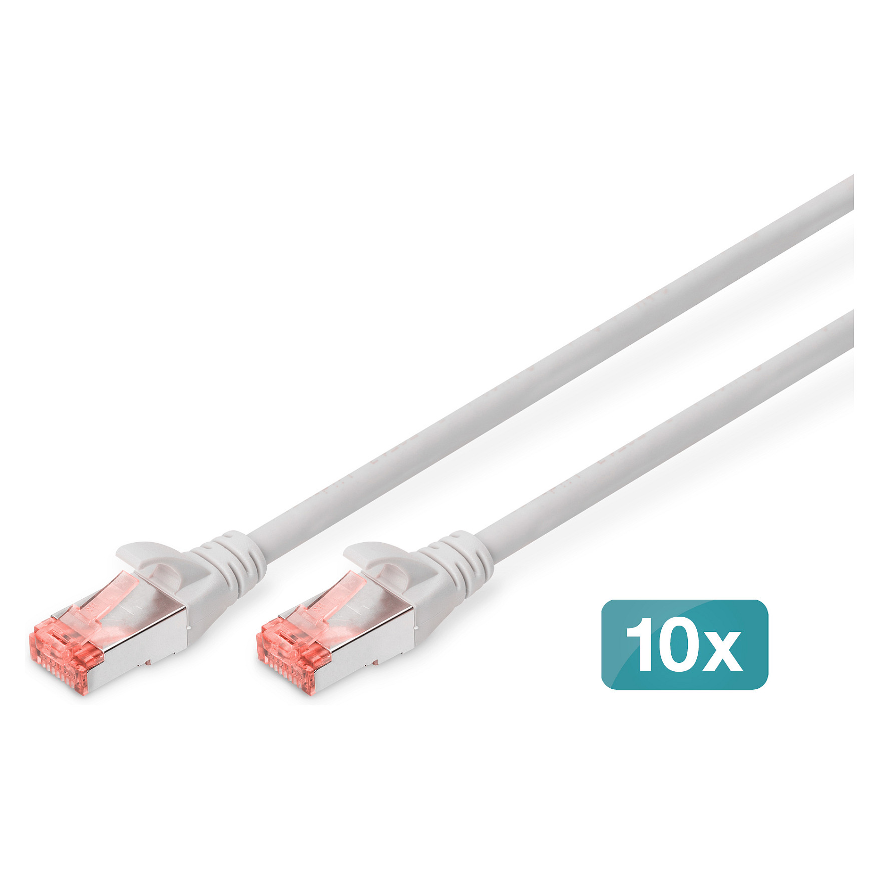 Kabllo rrjeti DIGITUS Cat6 S/FTP Patch Cable / 10 pcs / 1m - Gri