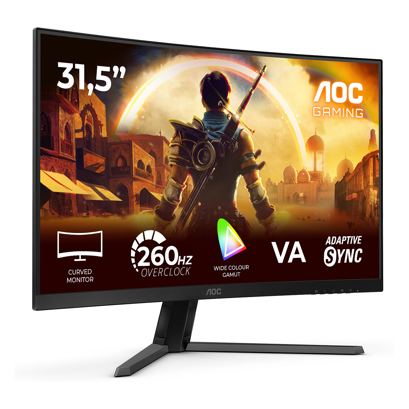 Monitor, AOC C32G42ZE Curved Gaming-Monitor 80 cm (31,5") 2