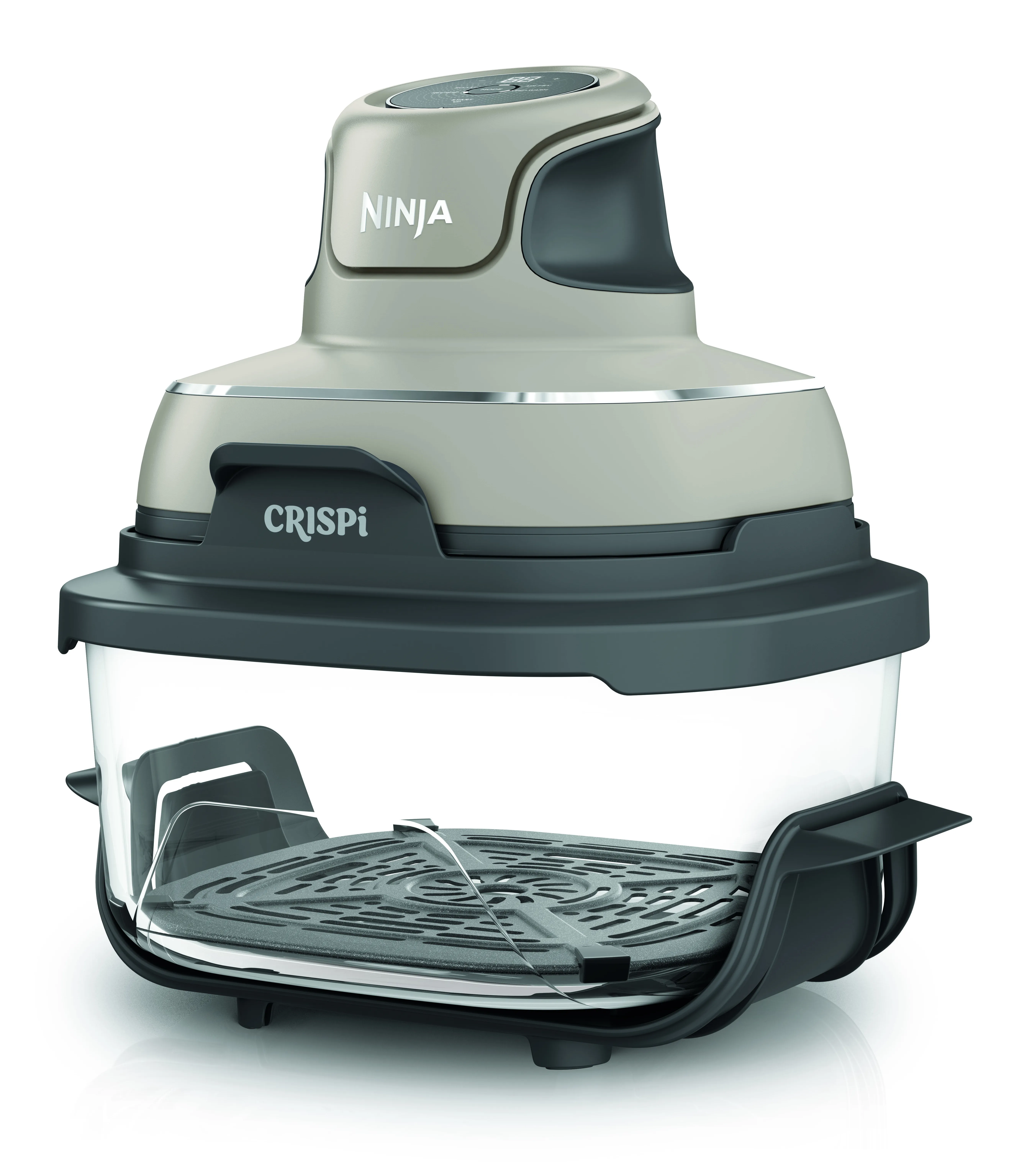 Fryer SharkNinja CRISPi, FN101EUST, 1700W, 1.4L + 3.8L, 4 funksione, enë qelqi - Gri/Zezë