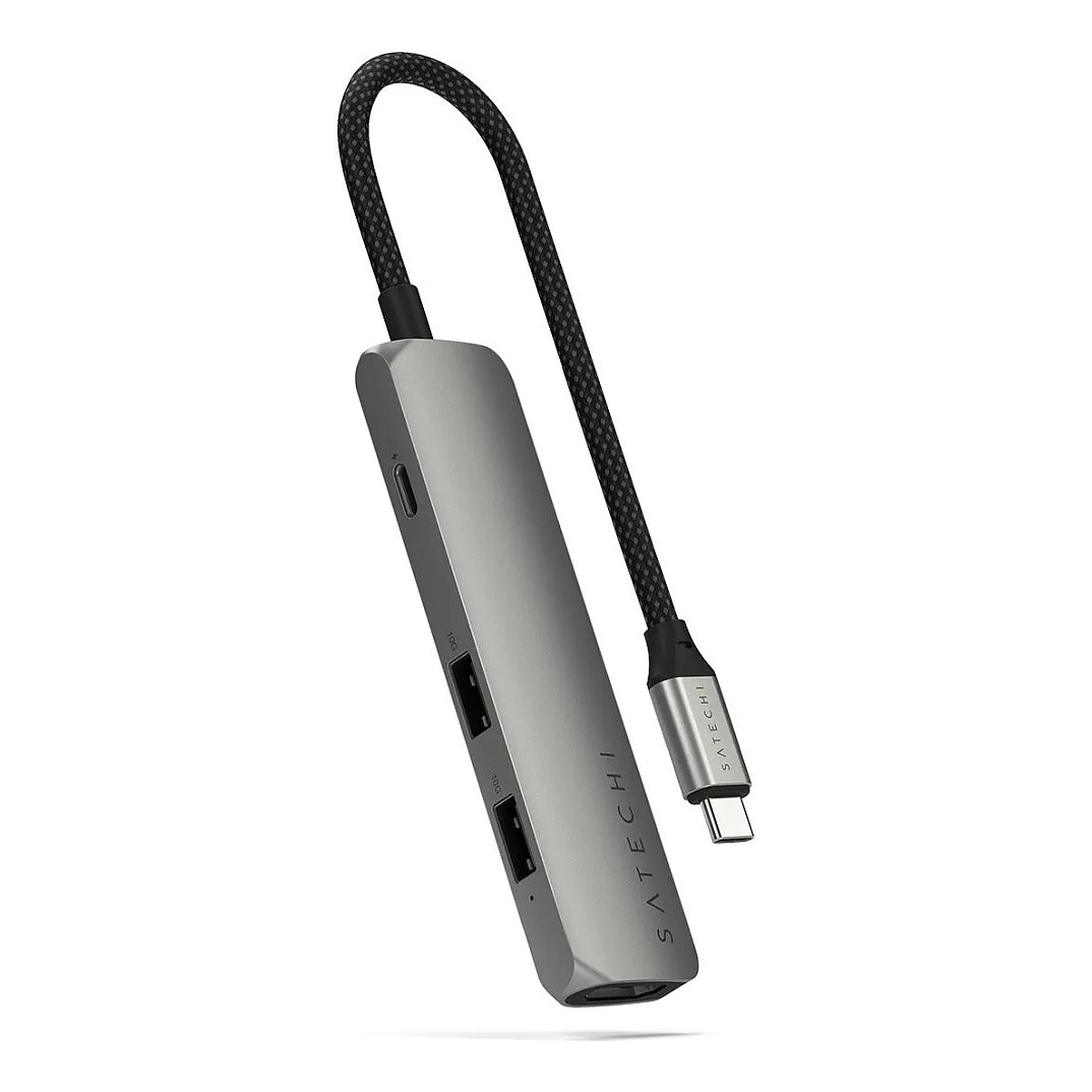 Hub Satechi ST-P4SM / 2x USB-A / 1x HDMI / 1x USB-C PD / 80W PD / 100W – Hiri 5