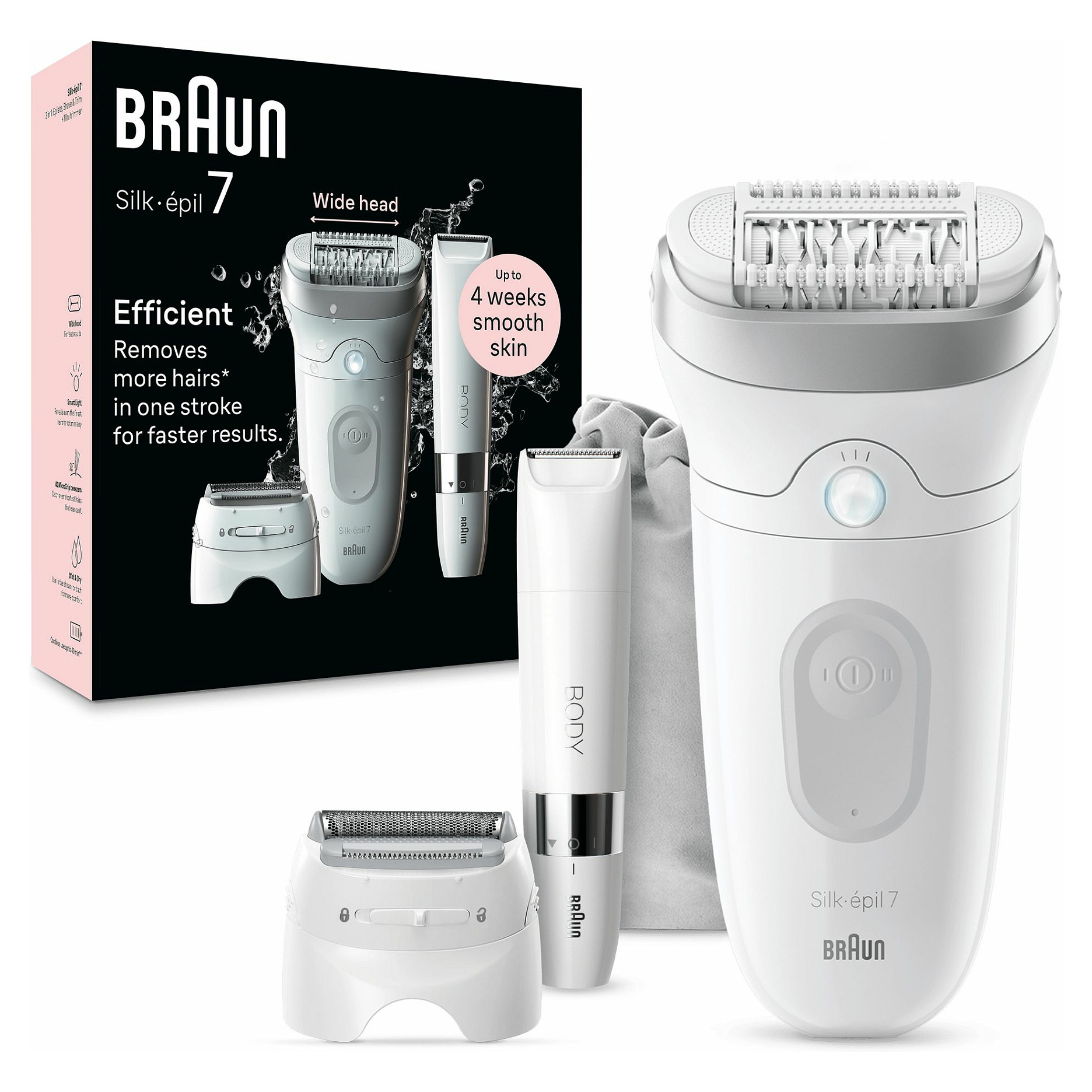 Epilator Braun Silk-épil 9 Flex 9-030 3D / 40 MicroGrip / Smart Touch / Smart Light / Wet & Dry / 50 Min – Rozë 2