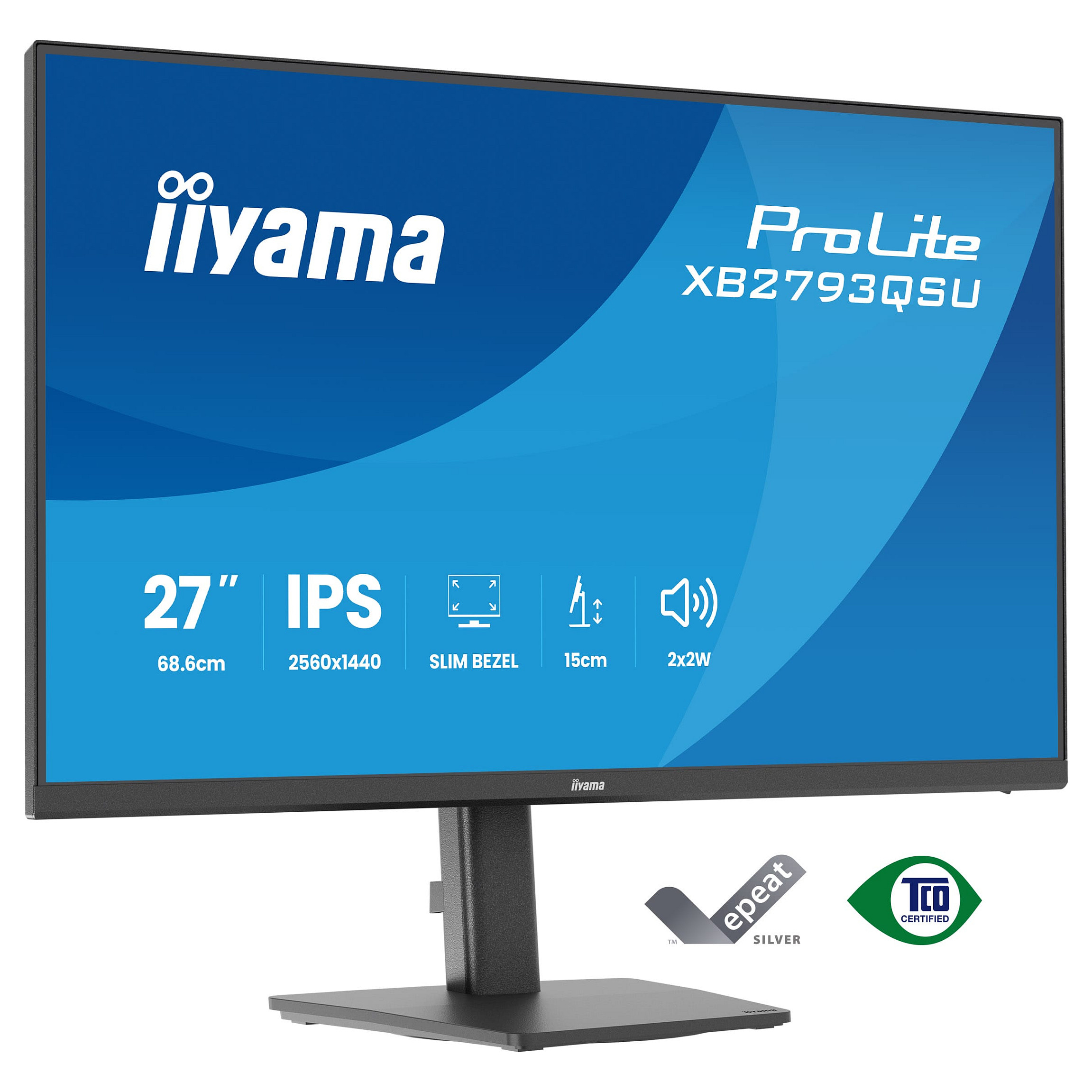 Monitor iiyama ProLite XB2793QSU-B1 / 27"/ Quad HD IPS / LED / 75Hz / 1ms / HDMI+USB+DP - Zezë