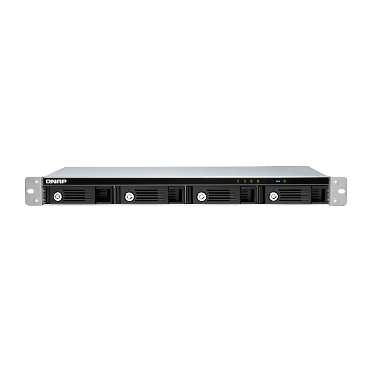 QNAP TS-433eU-4G 4-Bay 1U Short-Depth Rack NAS Server – ARM Cortex-A55, 4GB DDR4, Dual 2.5GbE 2