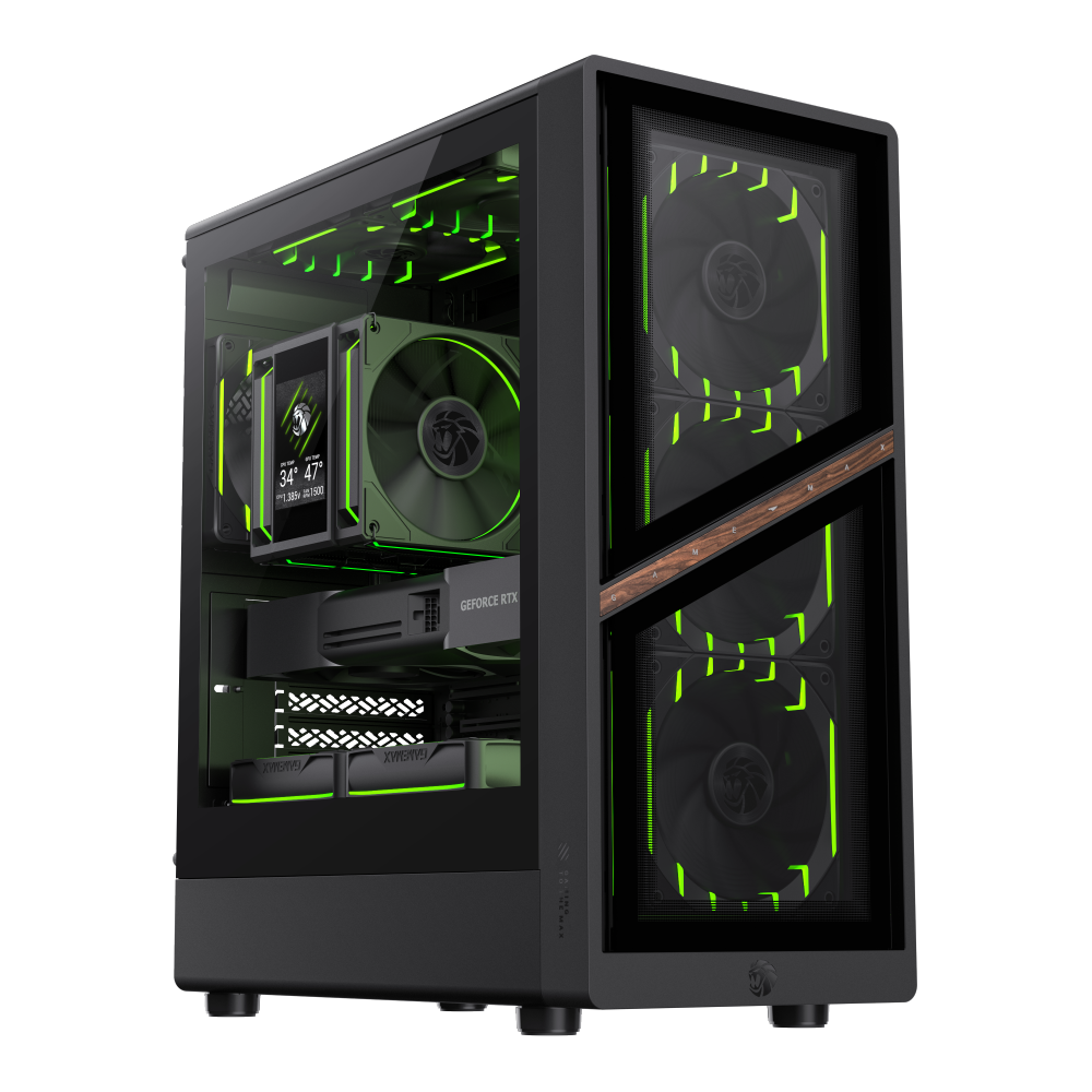 Kompjuter Gaming HYRICAN GAMEMAX AERIS 330 GB8088, Ryzen 7 5700X, 16GB DDR4, 1TB, RTX 5060 8GB - Zezë
