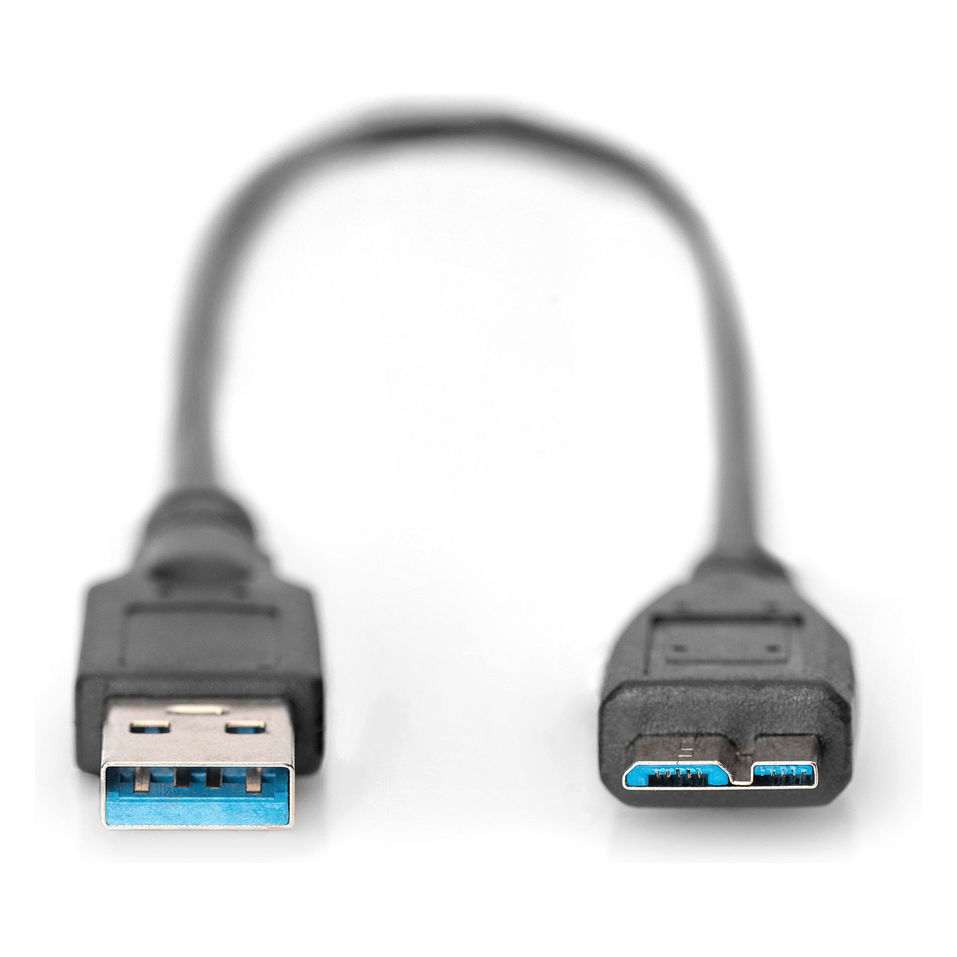 Kabllo USB DIGITUS AK-300117-003-S, USB 3.0, USB-A në Micro-USB B, 0.25 m - Zezë 2