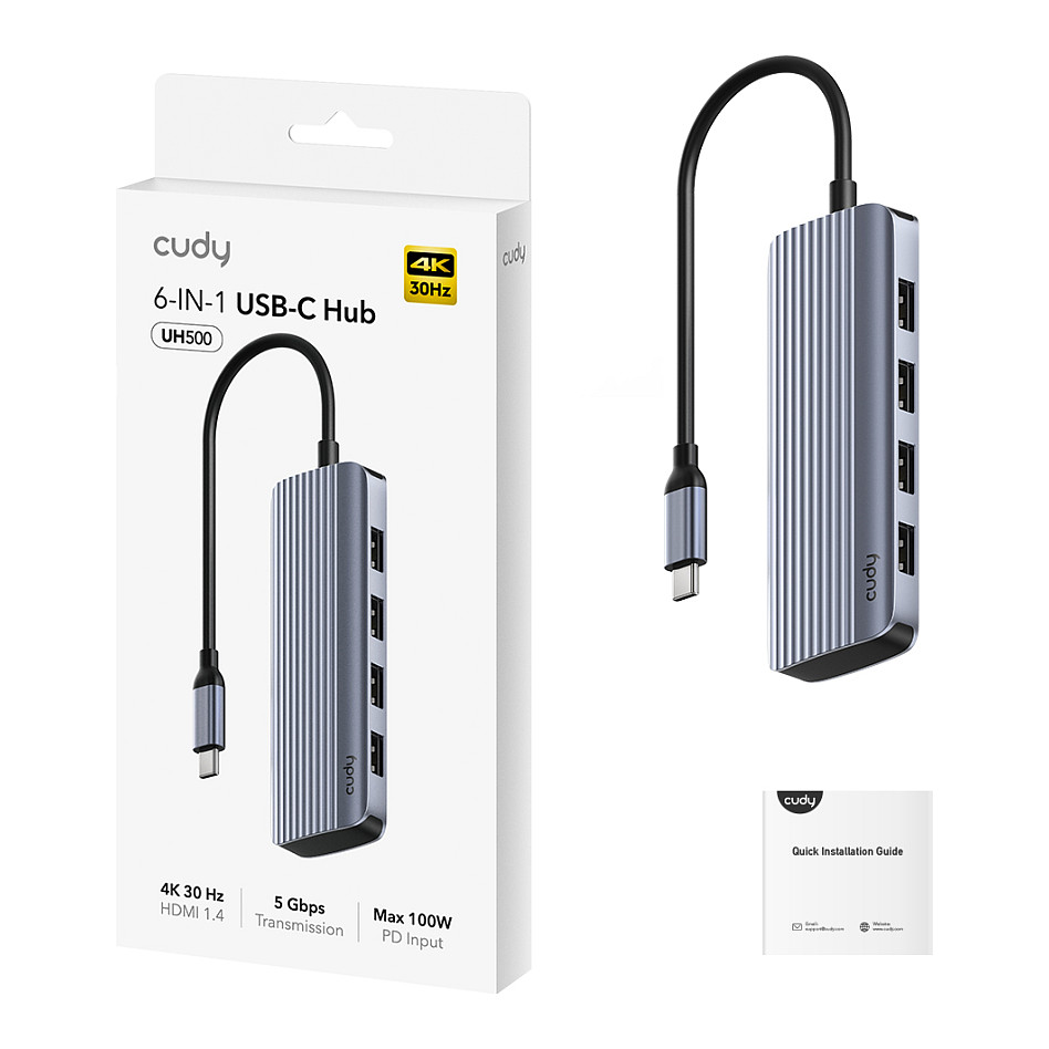Hub Cudy 6-IN-1 USB-C with 4K HDMI thumbnail 4
