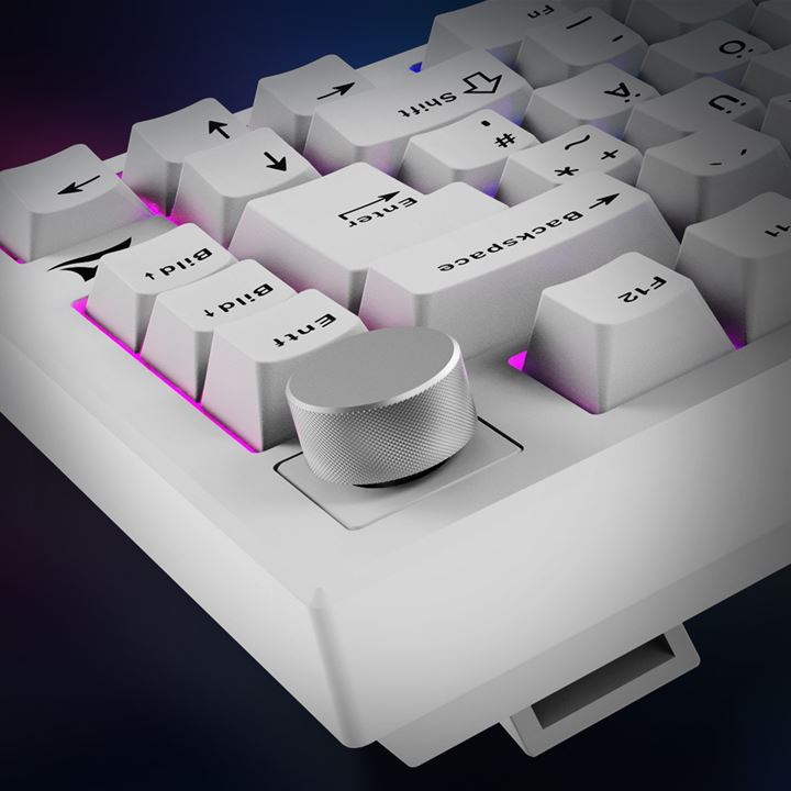 Tastierë Gaming Sharkoon SKILLER SGK55W / Wired & Wireless / QWERTZ / Mekanike / ARGB / 75% / Hot-Swap - Bardhë 2