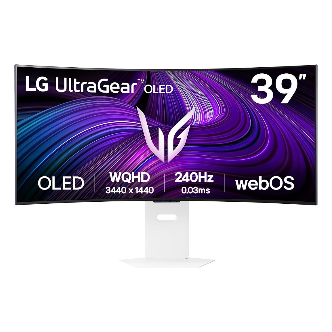 Monitor Gaming LG 39GX90SA-W / 39"/ Wide Quad HD / OLED / 240Hz / 0.03ms / USB-A + USB-C + HDMI + DisplayPort - Bardhë