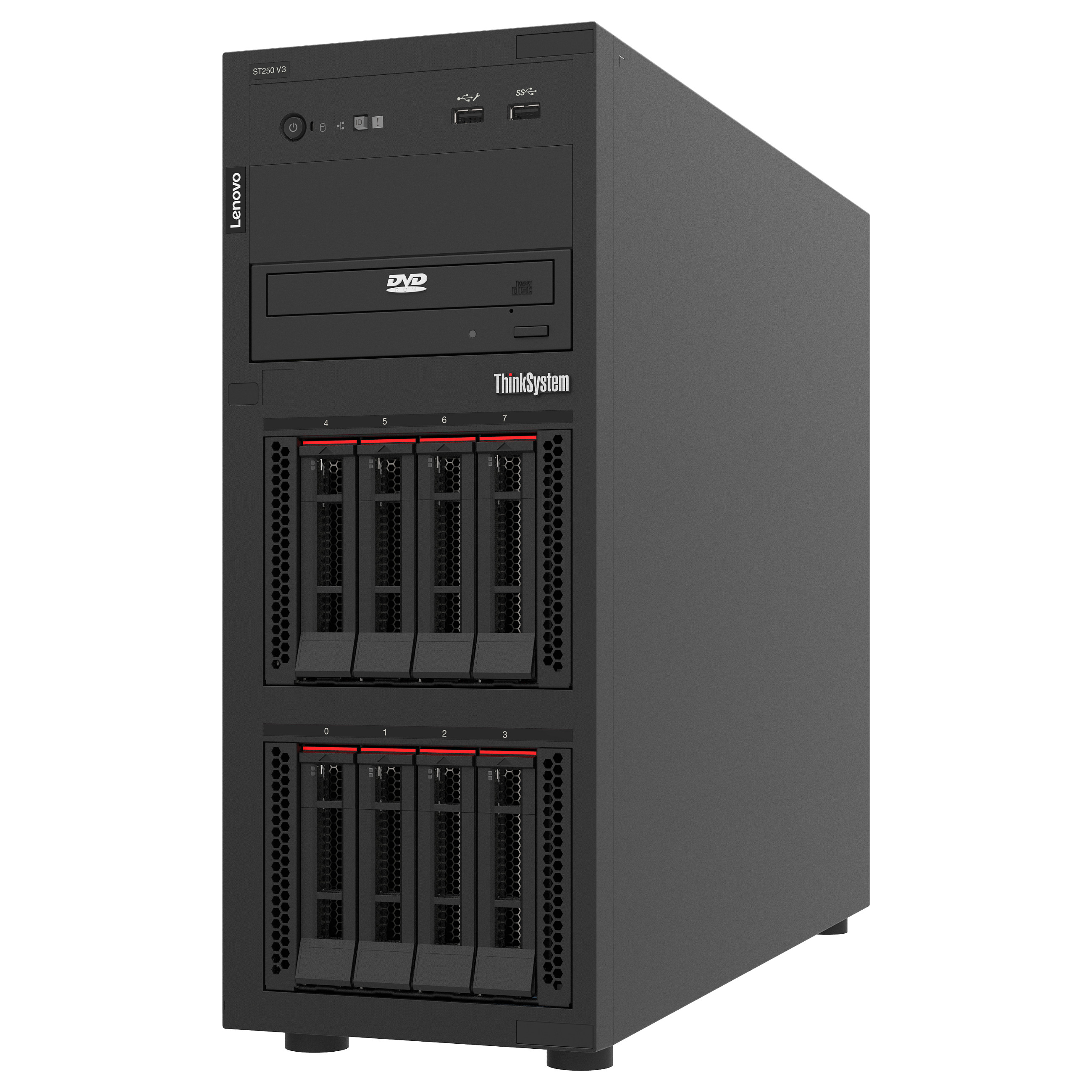 Lenovo ThinkSystem ST250 V3 Tower Server – Intel Xeon 6315P, 16GB DDR5 ECC, 800W, Lenovo XClarity Controller 2