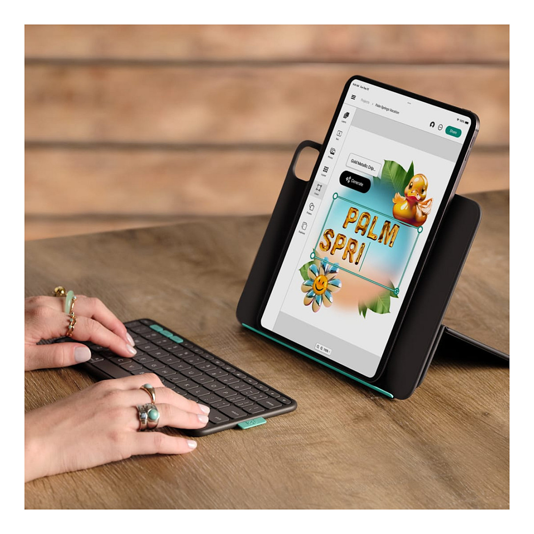 Aksesorë për tablet / Logitech Flip Folio / German layout / Graphite thumbnail 2