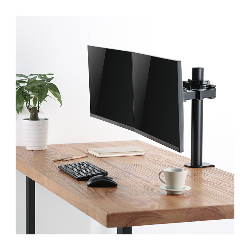 Mbajtëse për Monitor LogiLink BP0106 / 2 Monitorë / 17–32" / deri 12kg për Monitor / VESA 75x75 & 100x100 / Full Motion / 380mm - Zezë 6