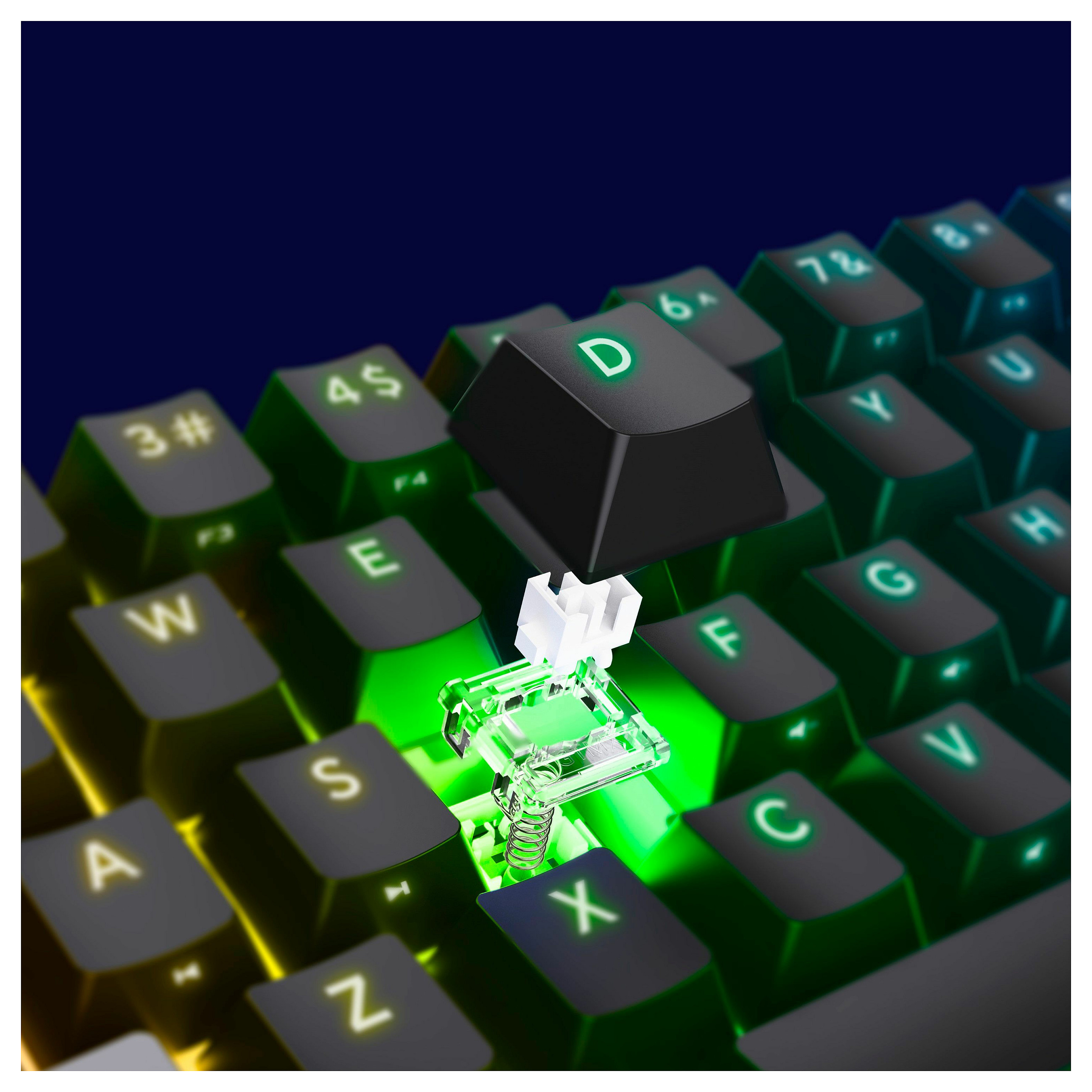 Tastierë Gaming Trust GXT 867 Acira / Wired / QWERTZ / Mekanike / RGB LED / 60% / 61 Taste - Zezë/Gri 7