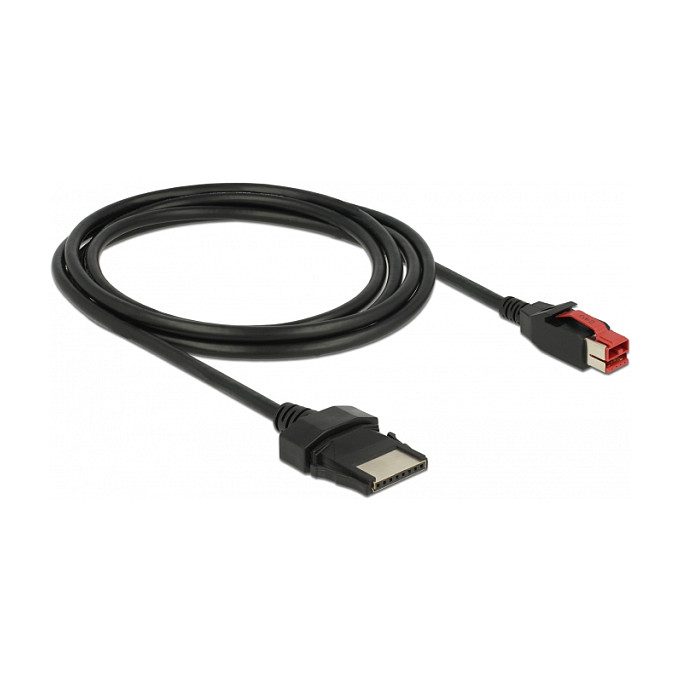 Kabllo për Furnizim me Energji DeLOCK 85478, PoweredUSB 24 V mashkull në 8-pin mashkull, USB 2.0, 2 m - Zezë 3