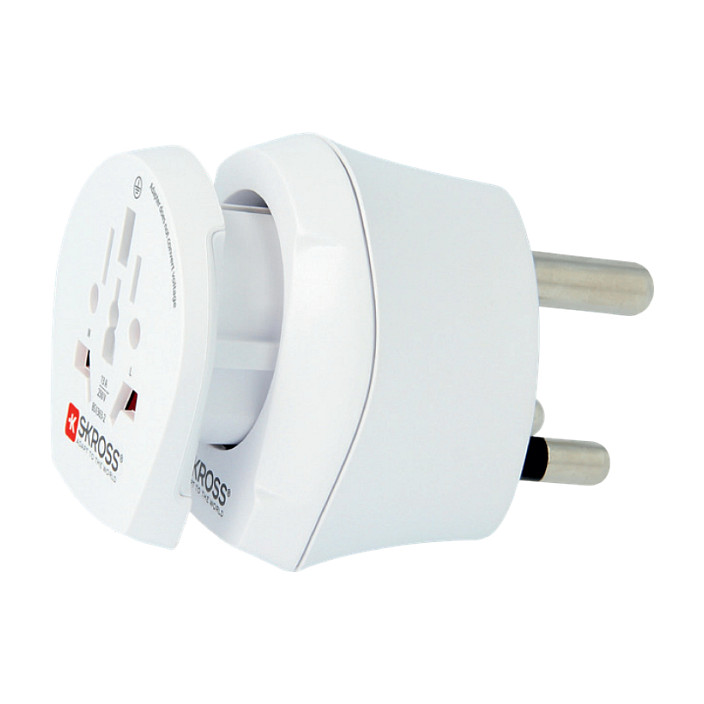 Adapter Universal SKROSS Europe to USA, 2 copë, 100–250V, 15A - Bardhë 4