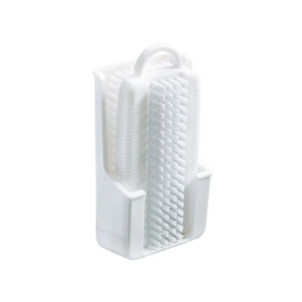 Furçë për Thonj haug® 3250 / Dy Anë / Fije Najloni / Me Mbështjellës & Vrimë Varëse / 11.5 cm - Bardhë