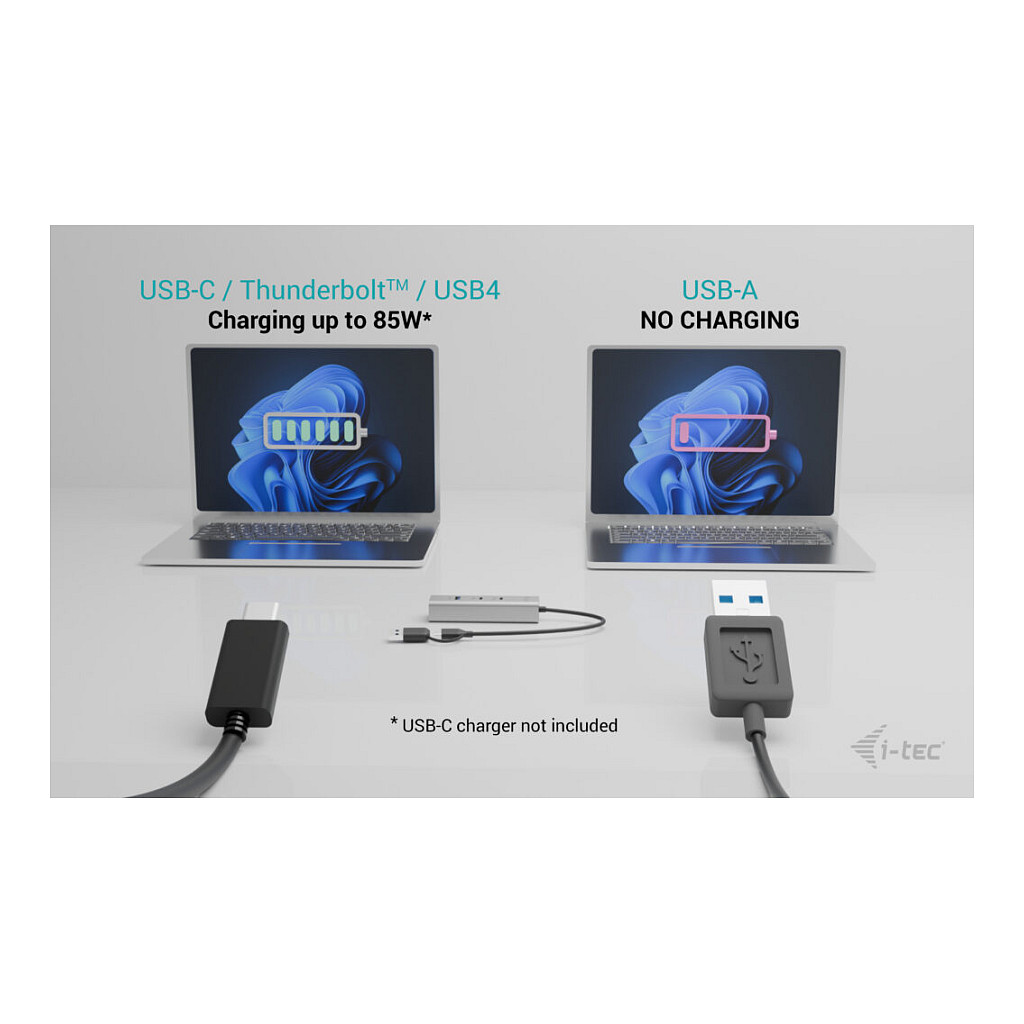Hub i-tec CAHUBMETAL2A2CPD / 2x USB-C + 2x USB-A / 5Gbps / 85W PD – Argjend 8